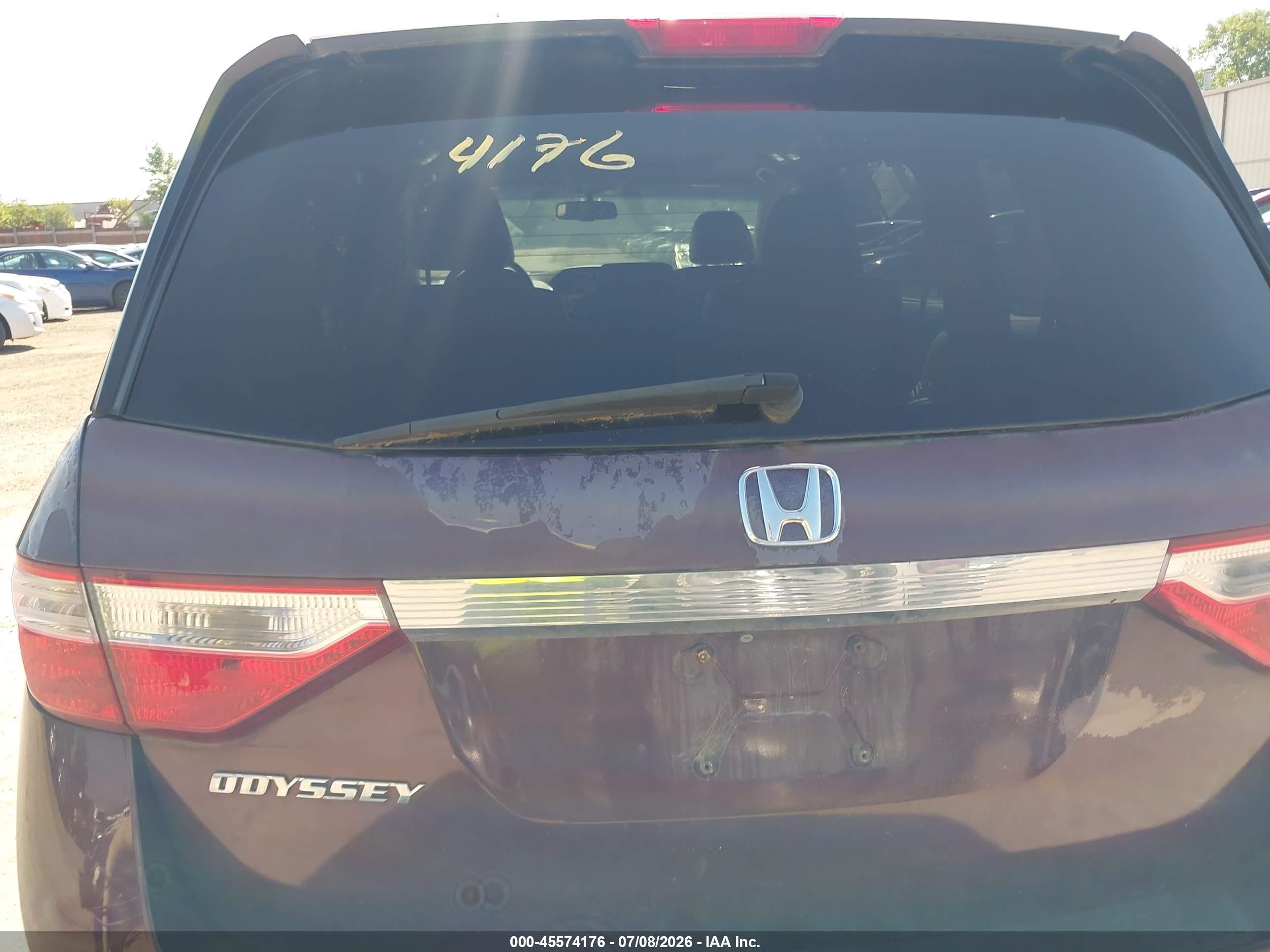 2011 Honda Odyssey Ex-l Maroon vin: 5FNRL5H62BB007802