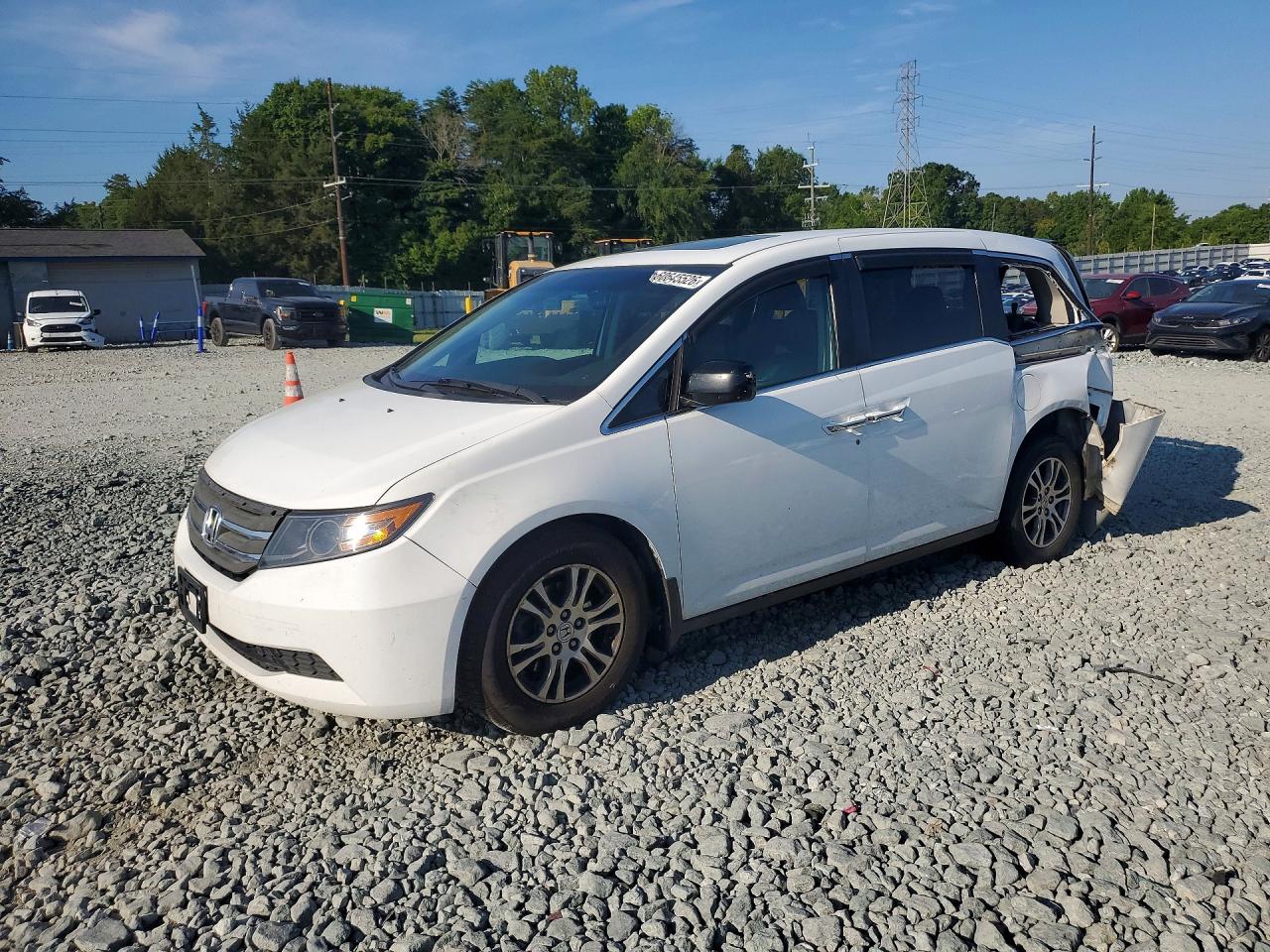 2011 Honda Odyssey Exl White vin: 5FNRL5H62BB032277