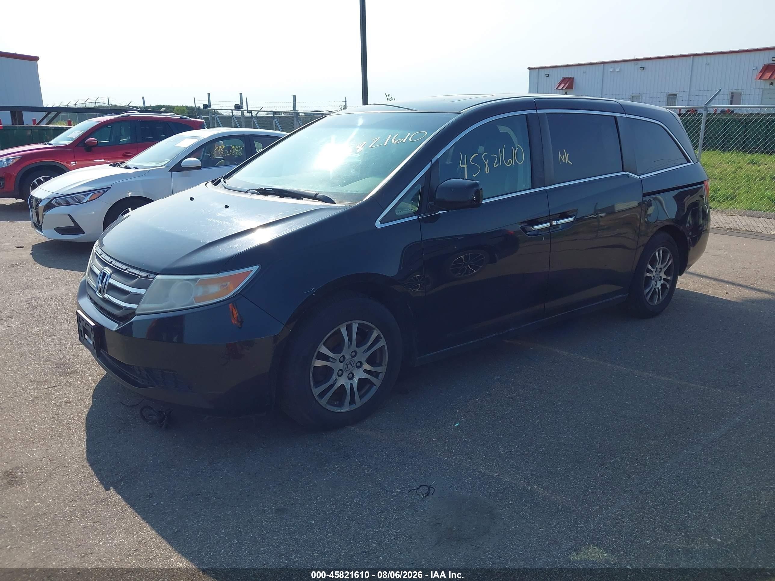 2011 Honda Odyssey Ex-l Black vin: 5FNRL5H62BB046809