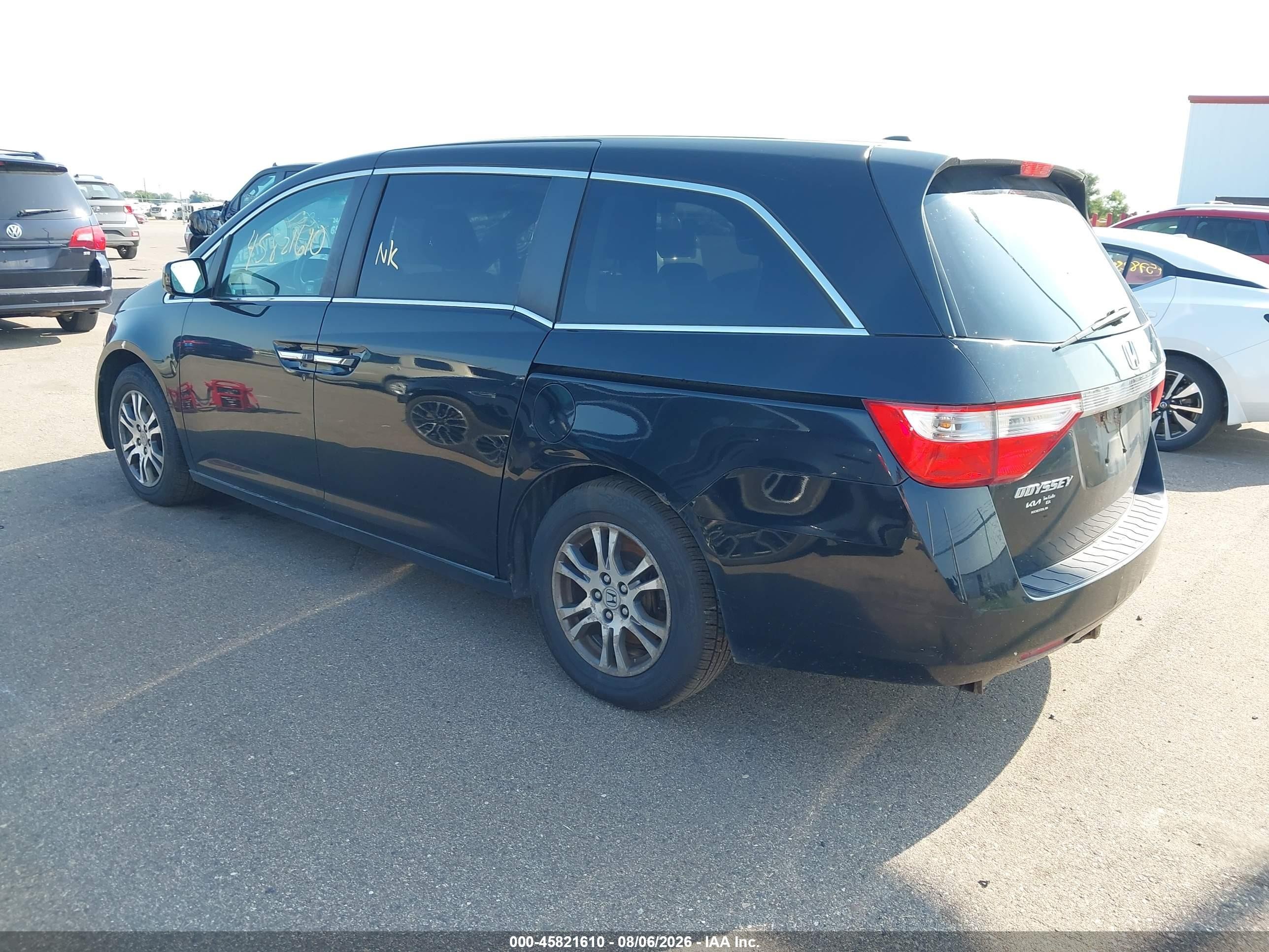 2011 Honda Odyssey Ex-l Black vin: 5FNRL5H62BB046809