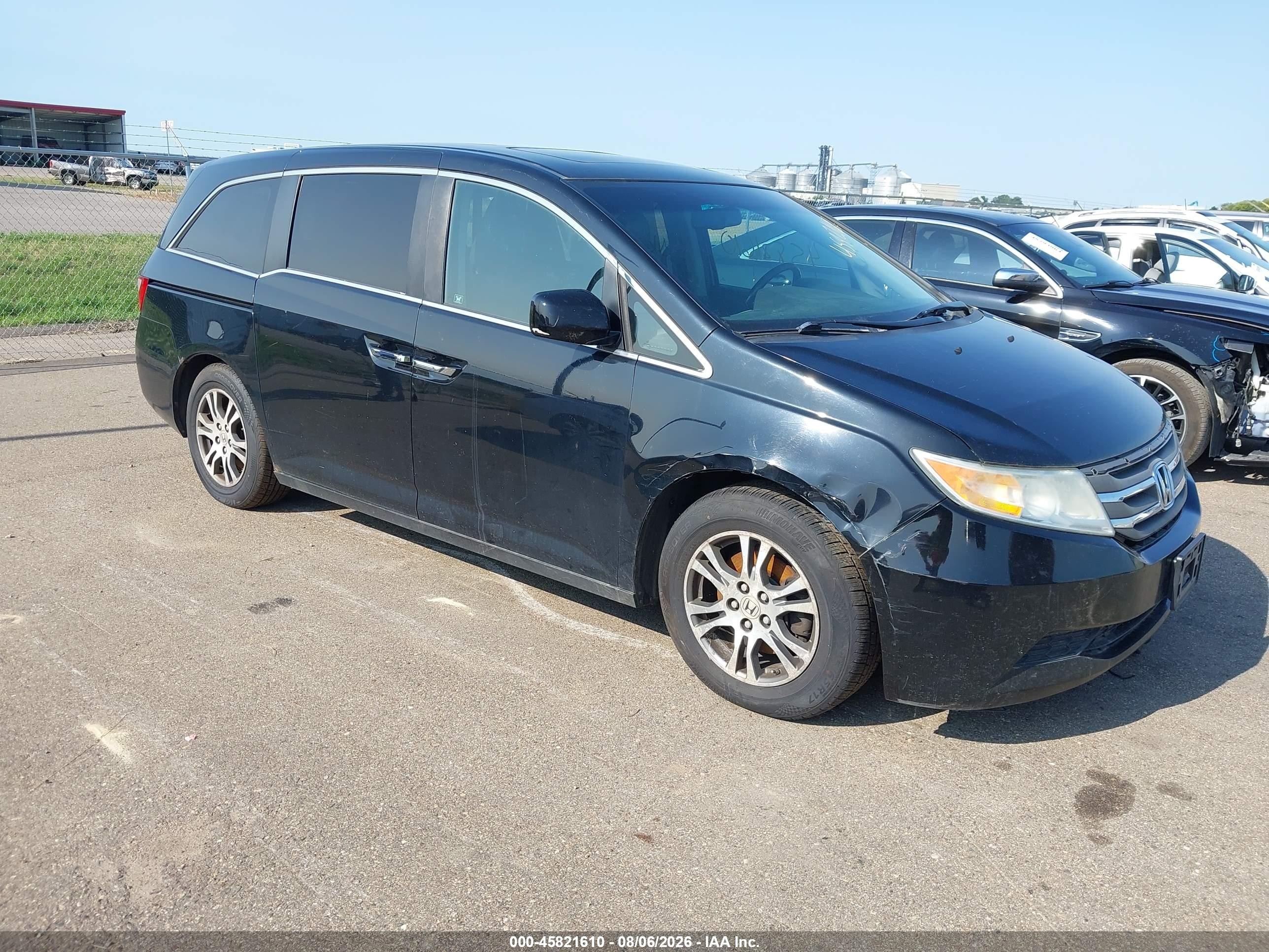 2011 Honda Odyssey Ex-l Black vin: 5FNRL5H62BB046809
