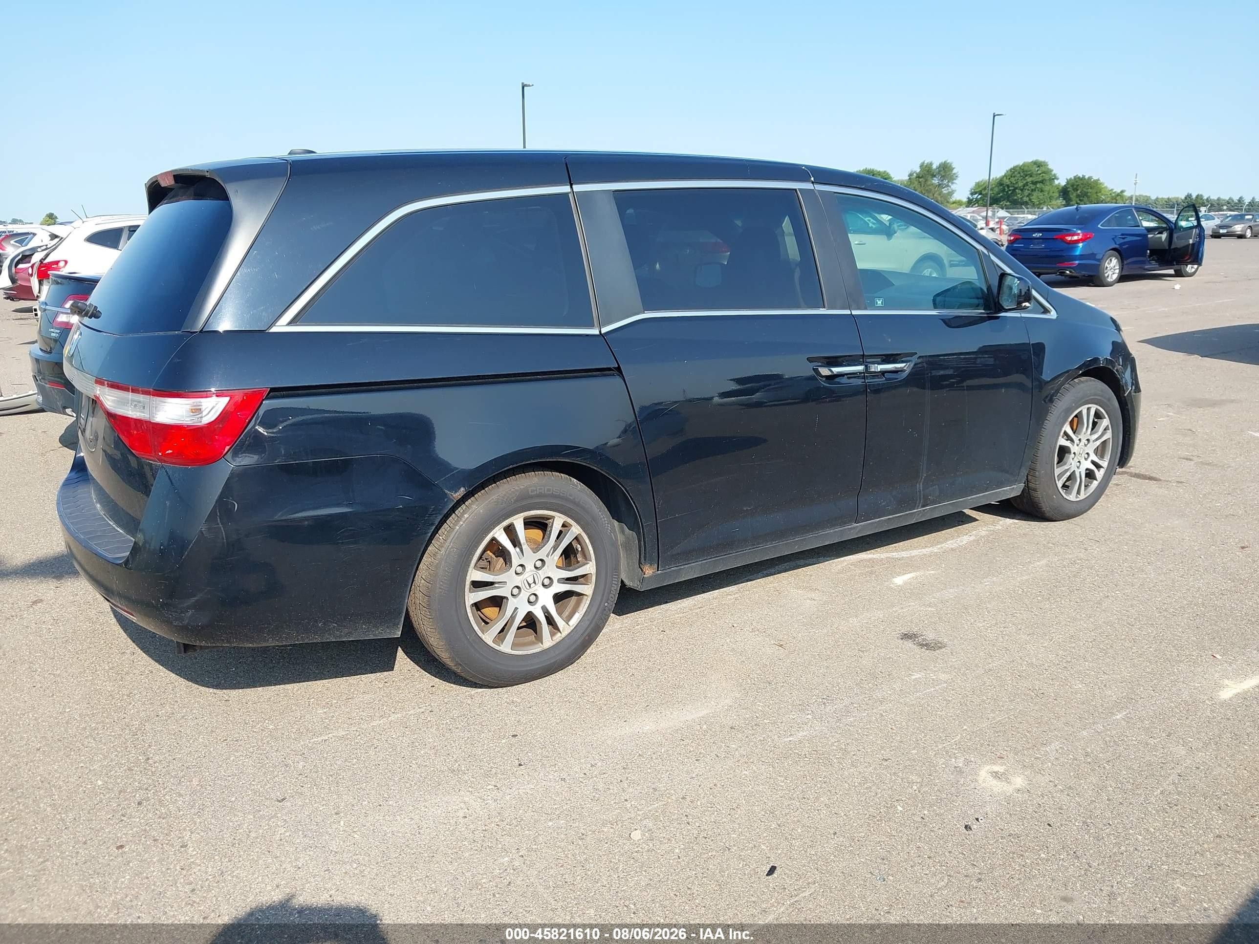 2011 Honda Odyssey Ex-l Black vin: 5FNRL5H62BB046809