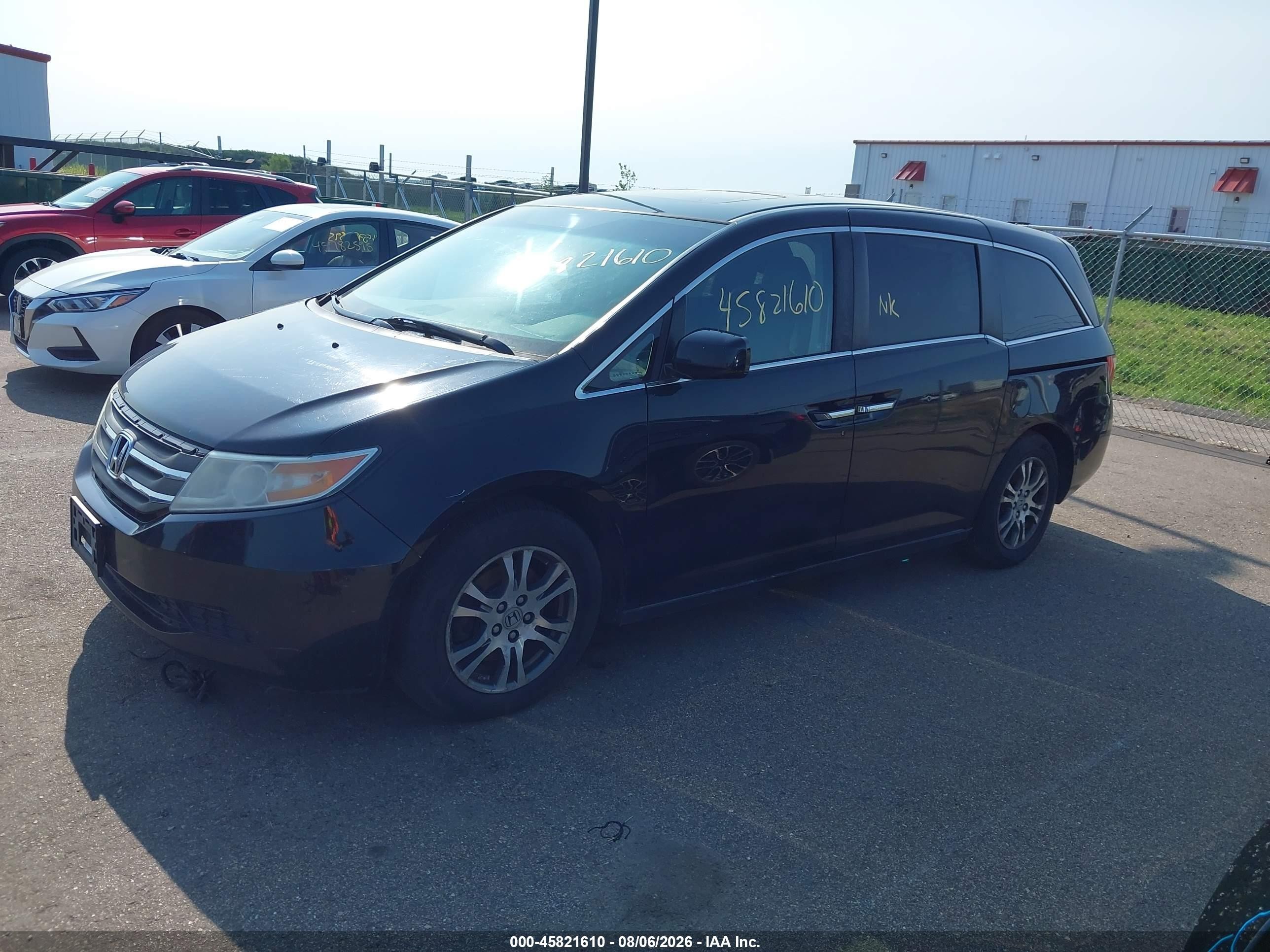 2011 Honda Odyssey Ex-l Black vin: 5FNRL5H62BB046809