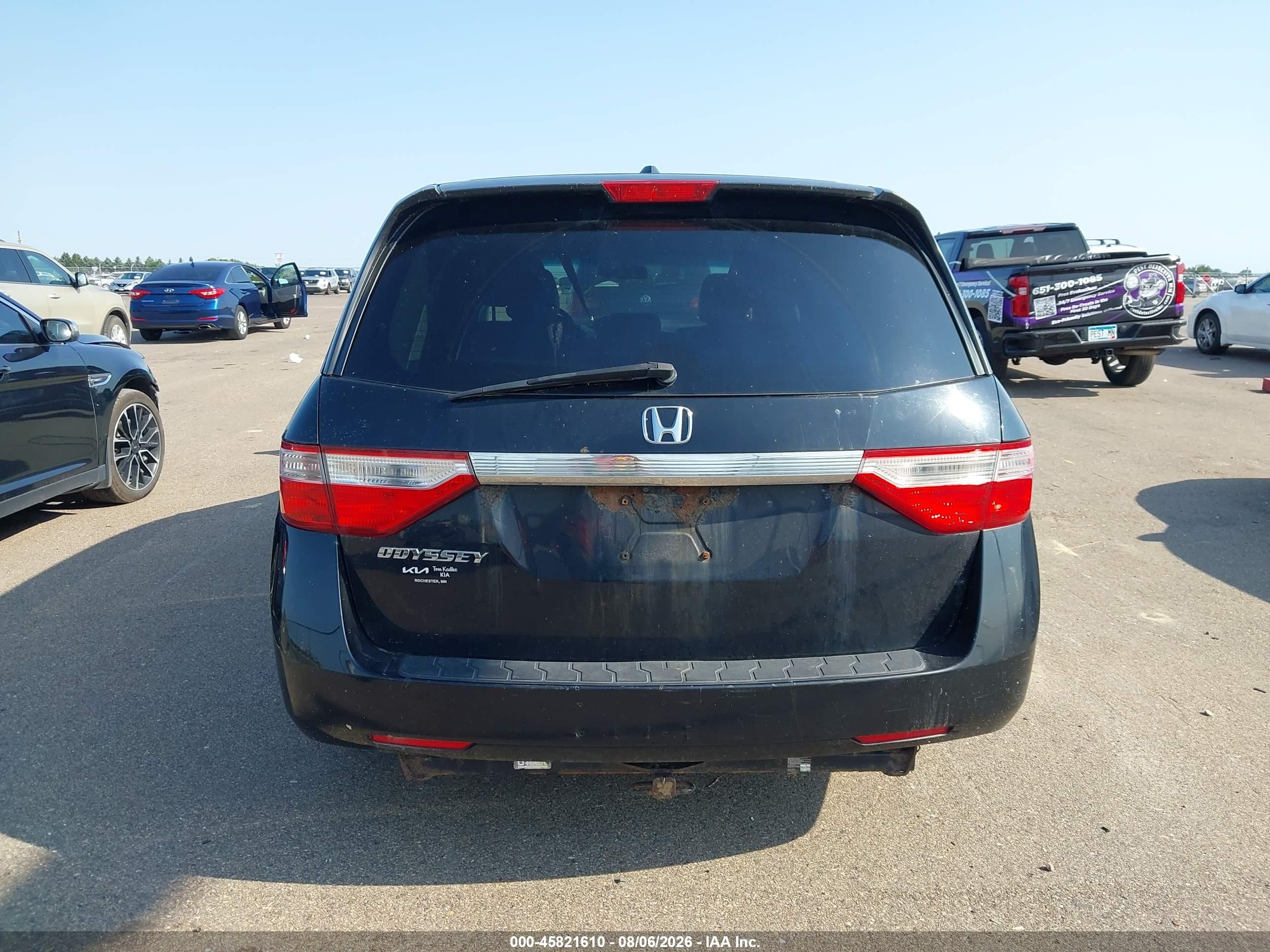 2011 Honda Odyssey Ex-l Black vin: 5FNRL5H62BB046809