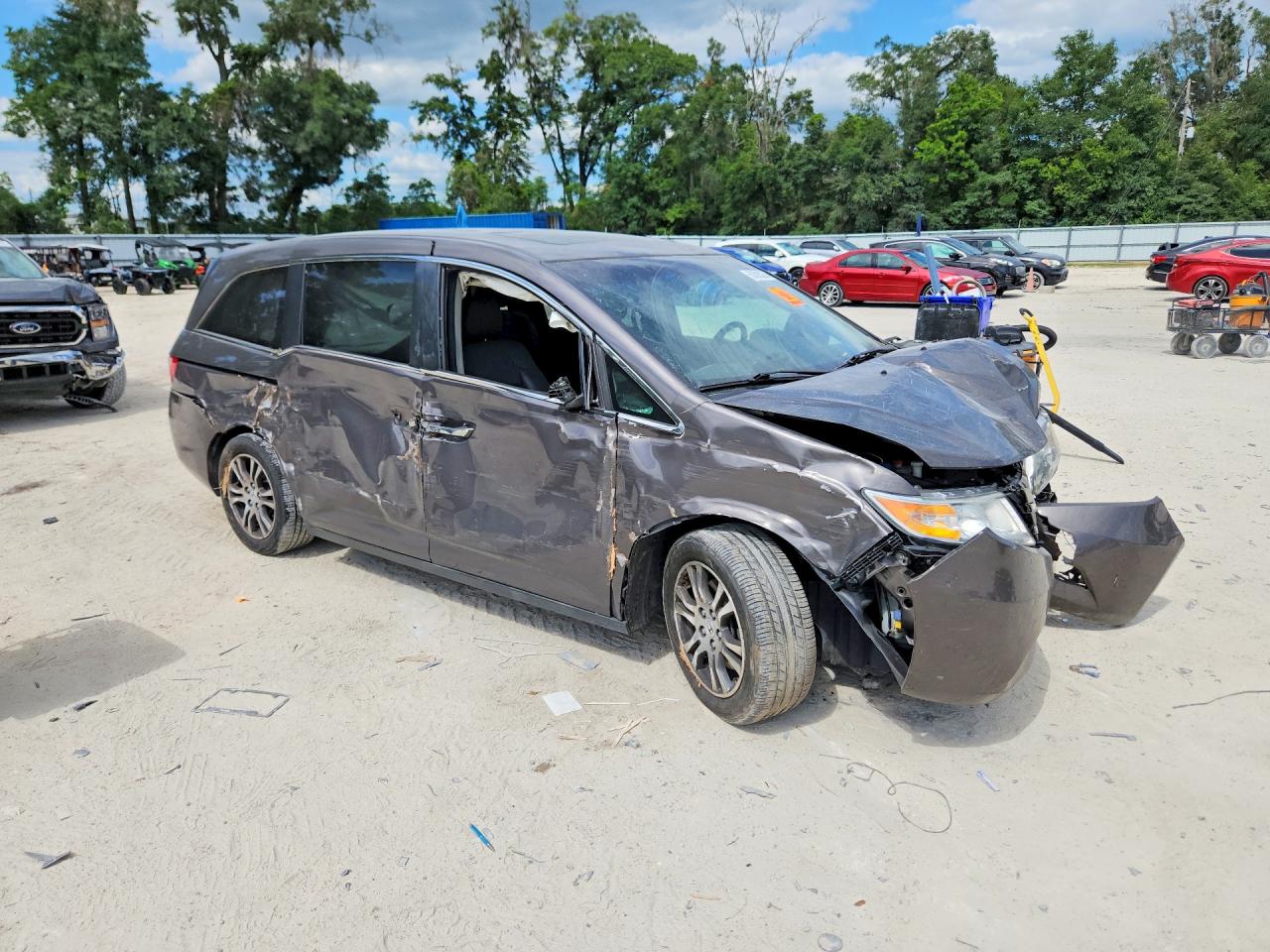 2011 Honda Odyssey Exl Gray vin: 5FNRL5H62BB049497