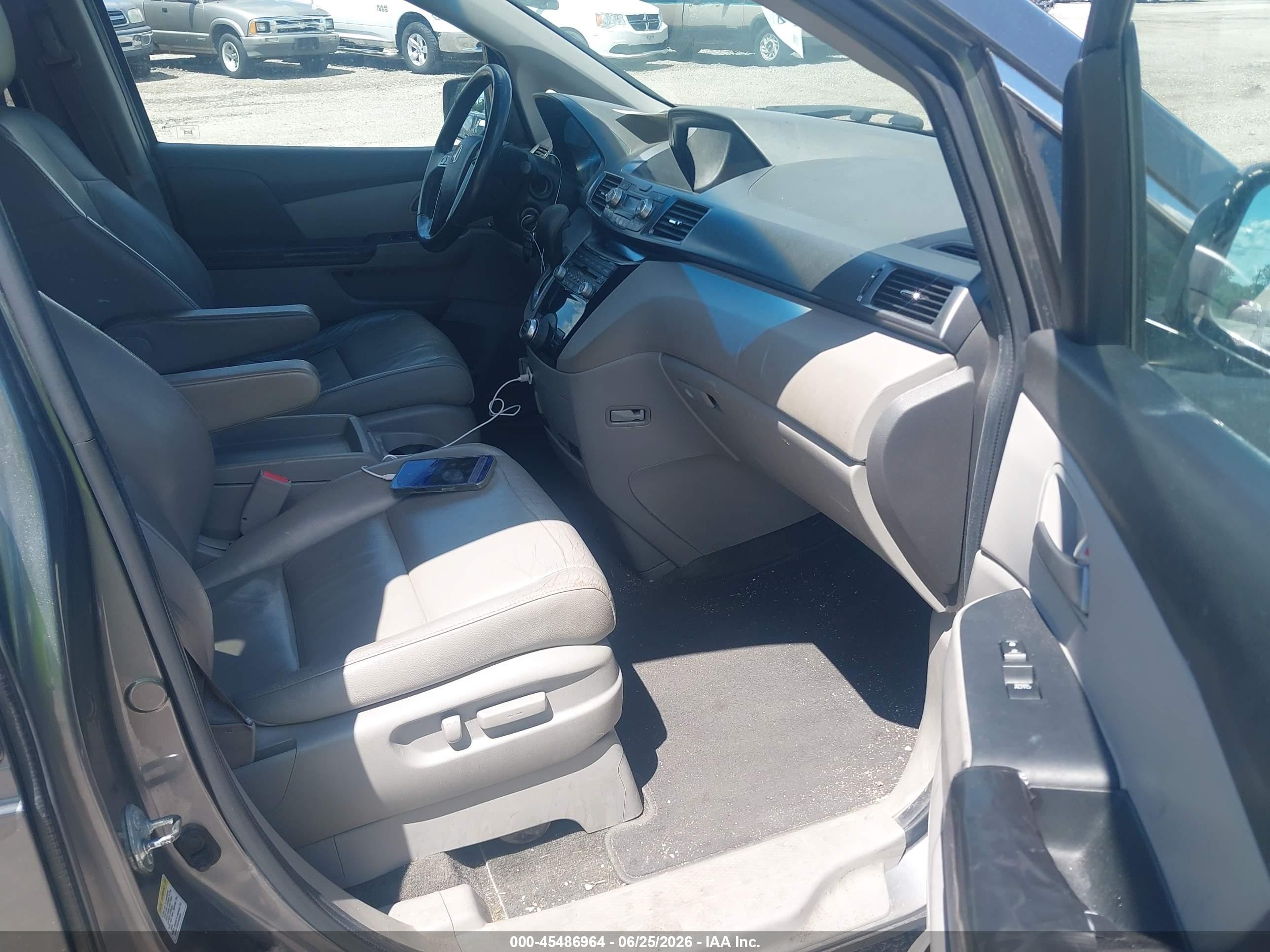 2011 Honda Odyssey Ex-l Gray vin: 5FNRL5H62BB060953