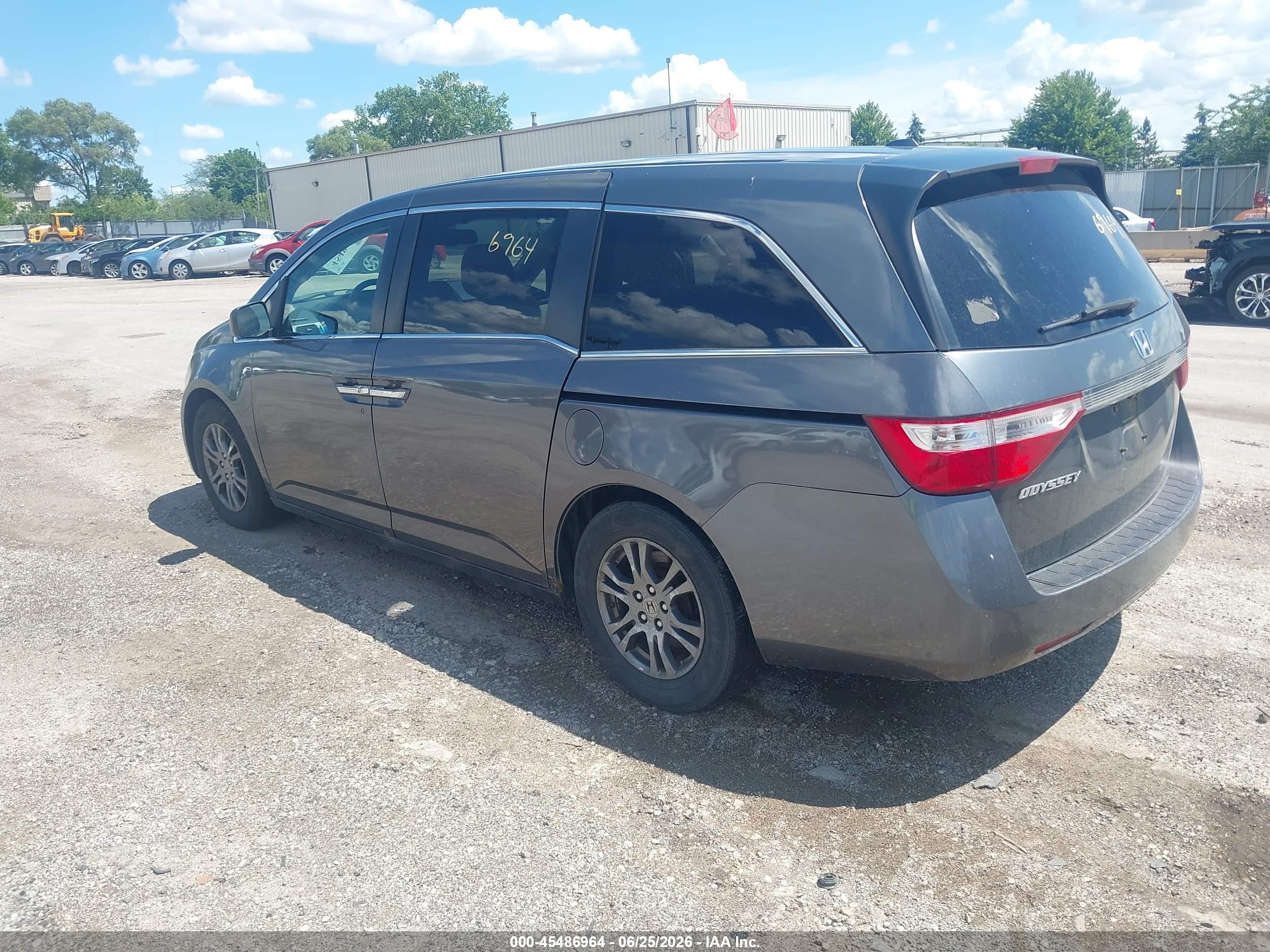 2011 Honda Odyssey Ex-l Gray vin: 5FNRL5H62BB060953