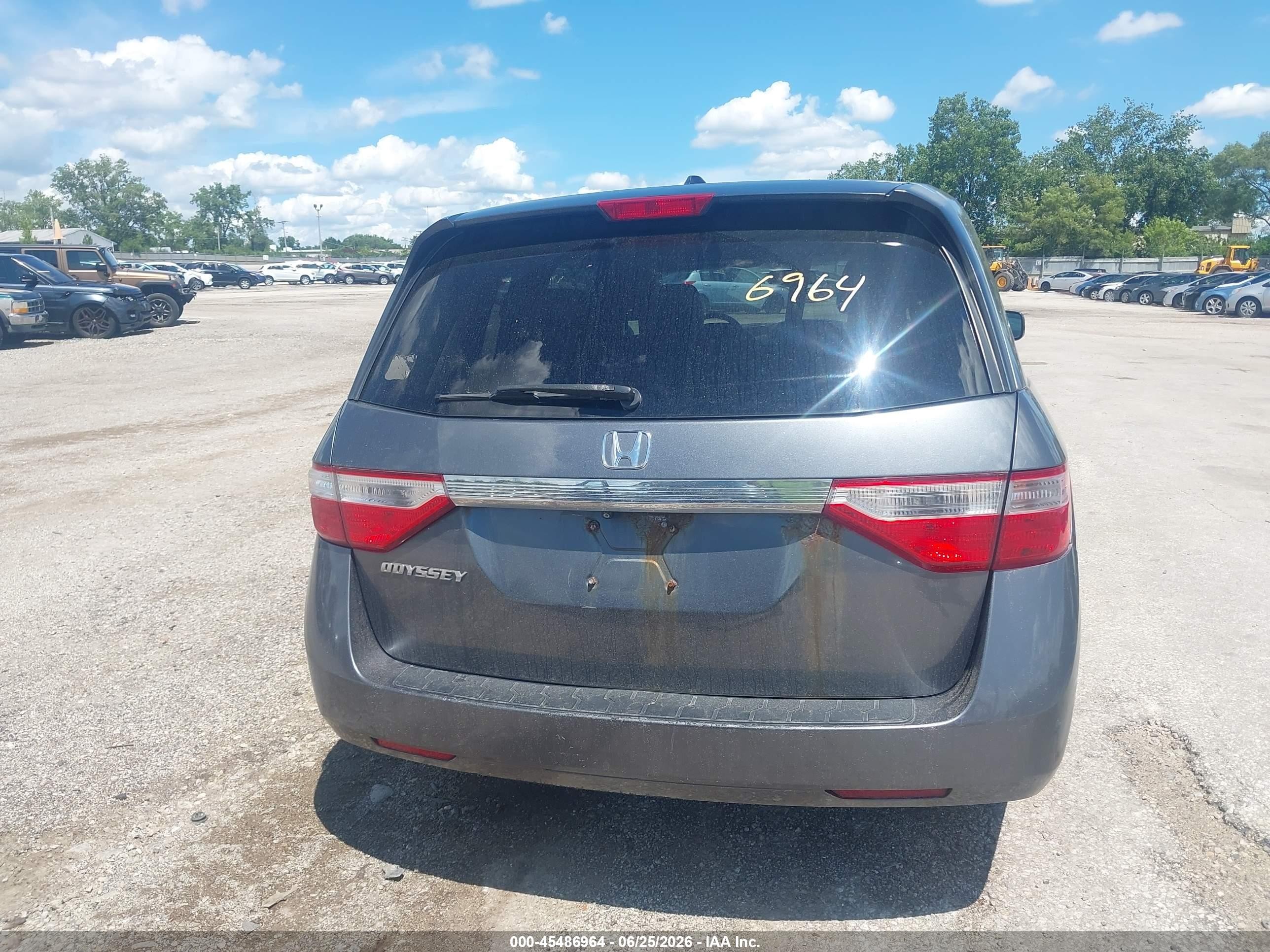 2011 Honda Odyssey Ex-l Gray vin: 5FNRL5H62BB060953