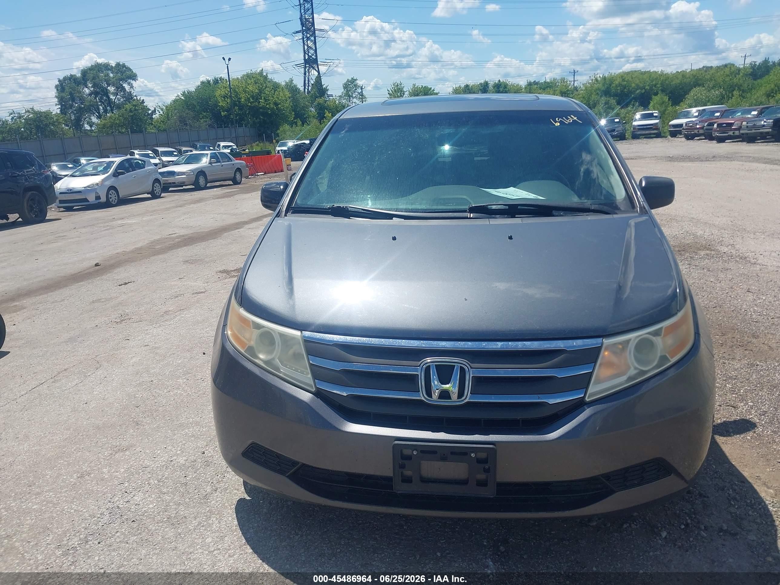 2011 Honda Odyssey Ex-l Gray vin: 5FNRL5H62BB060953