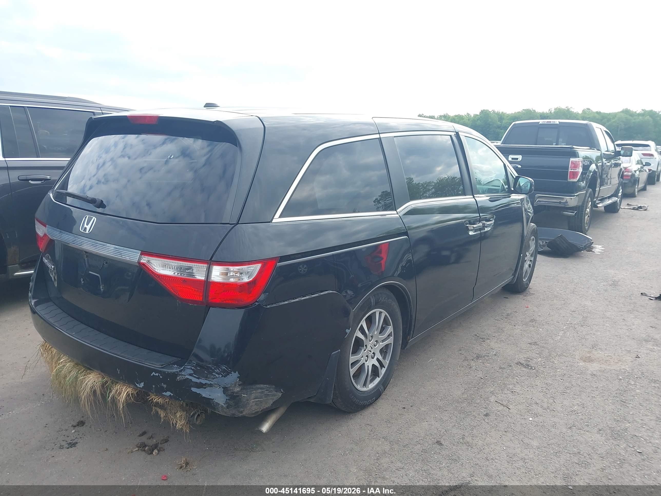 2011 Honda Odyssey Ex-l Black vin: 5FNRL5H62BB069183