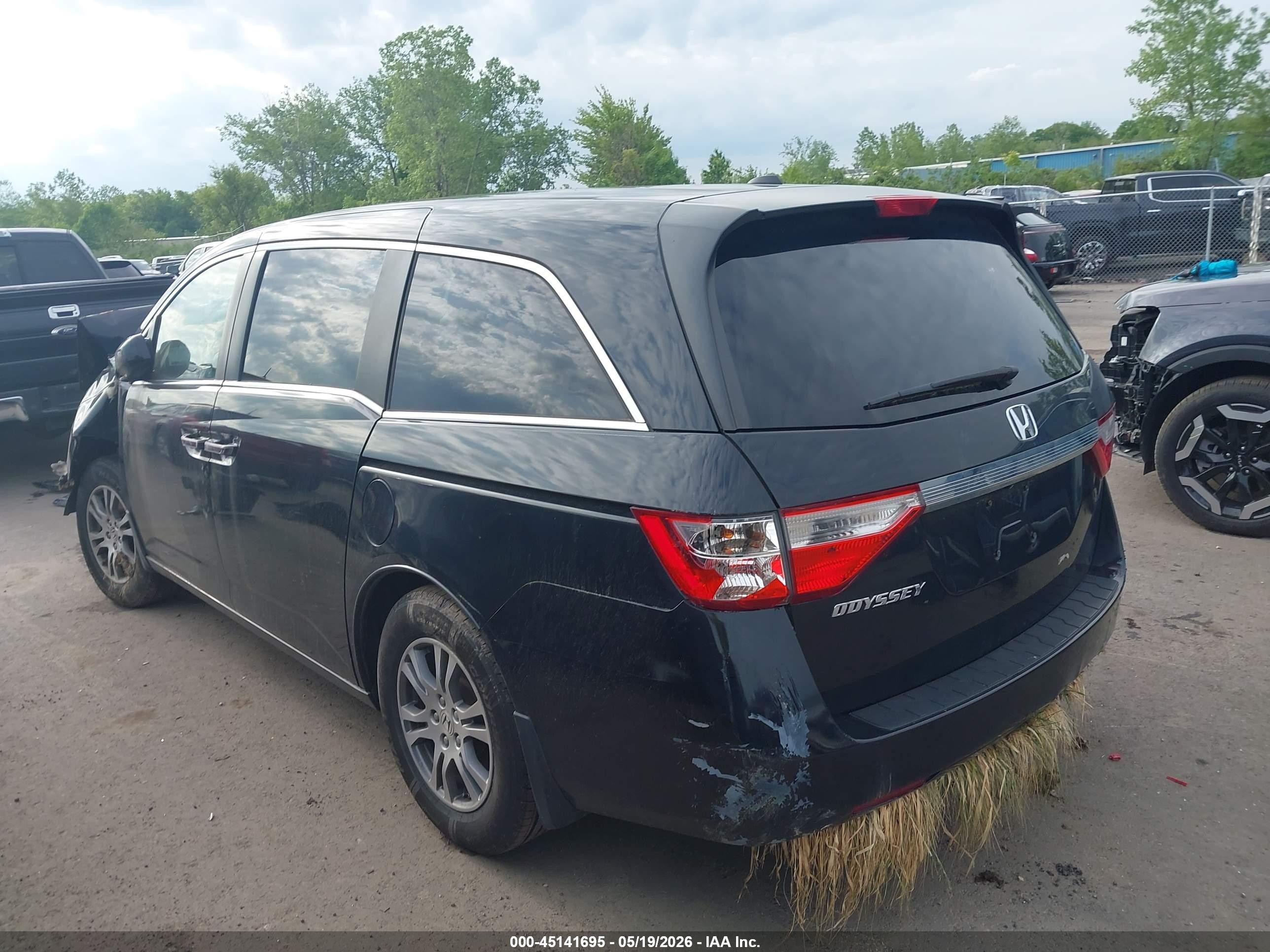 2011 Honda Odyssey Ex-l Black vin: 5FNRL5H62BB069183