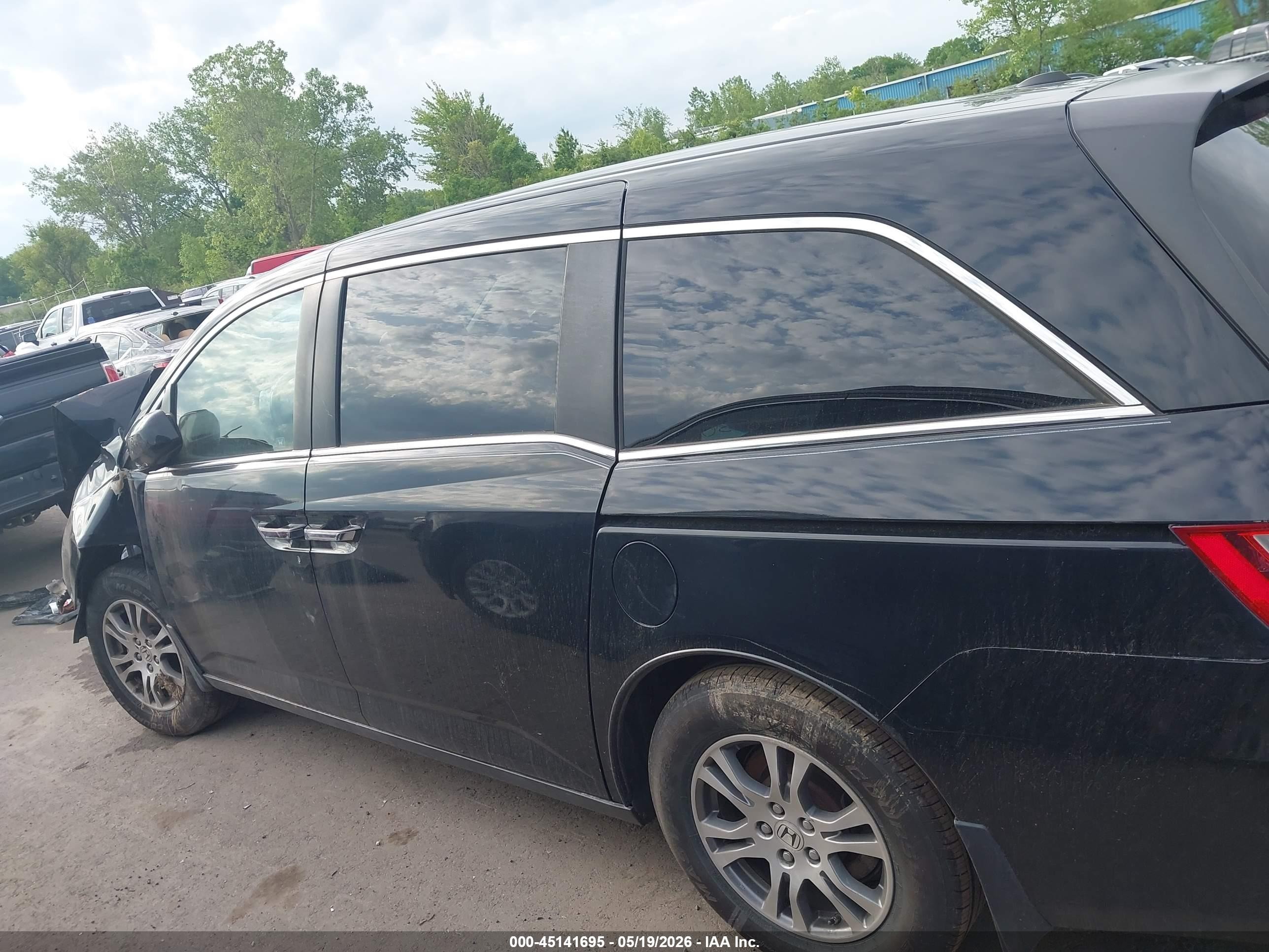 2011 Honda Odyssey Ex-l Black vin: 5FNRL5H62BB069183