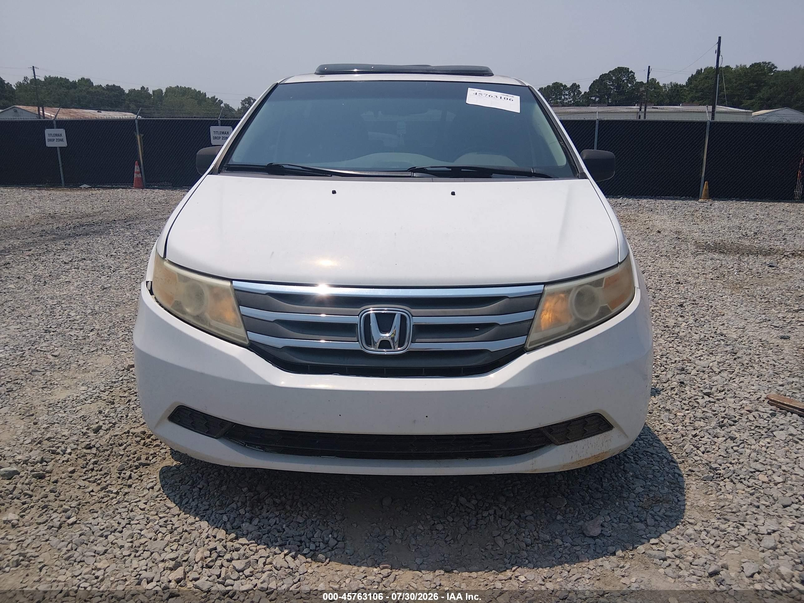 2011 Honda Odyssey Ex-l White vin: 5FNRL5H62BB071774