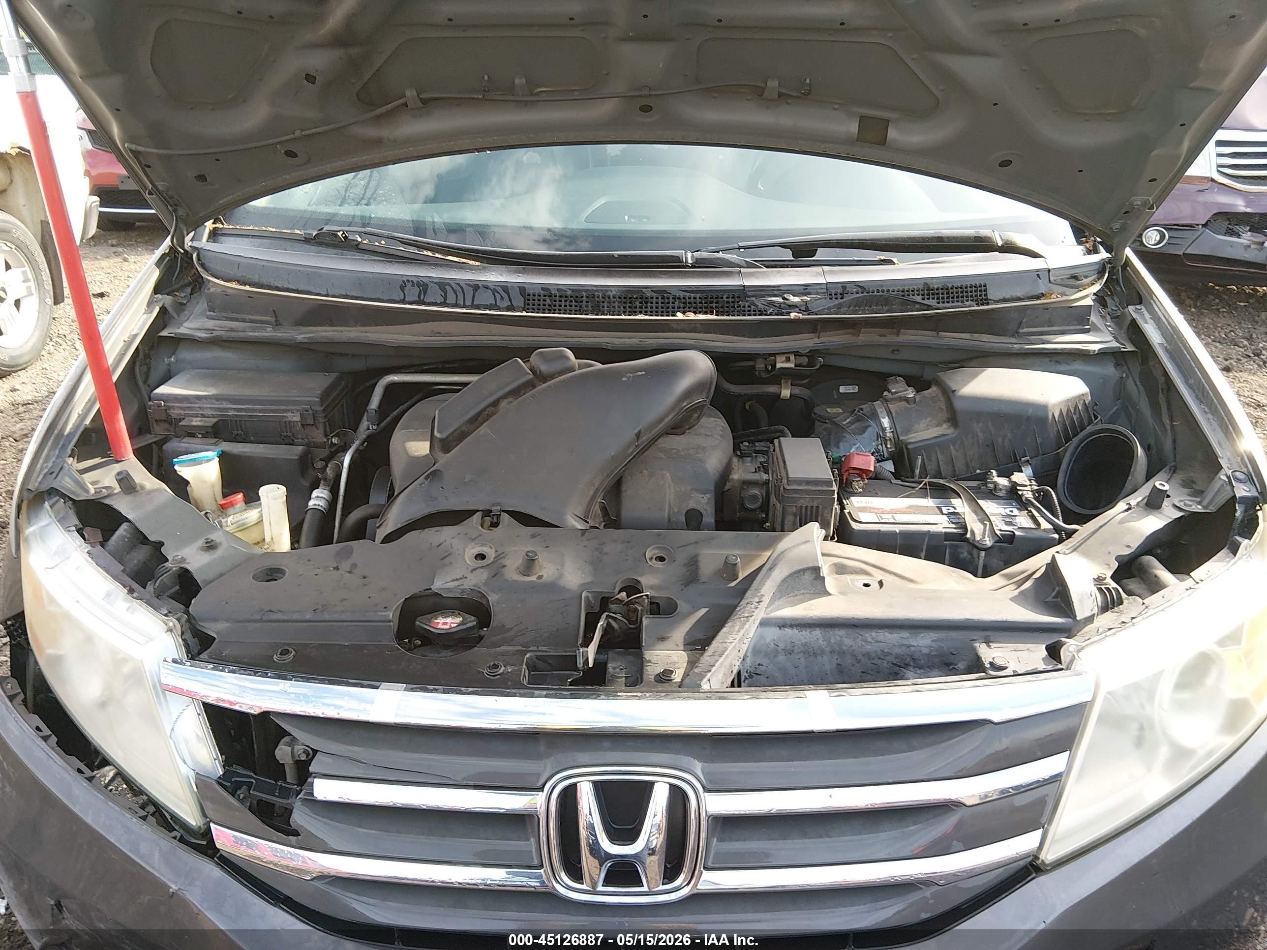 2011 Honda Odyssey Ex-l Gray vin: 5FNRL5H62BB073217
