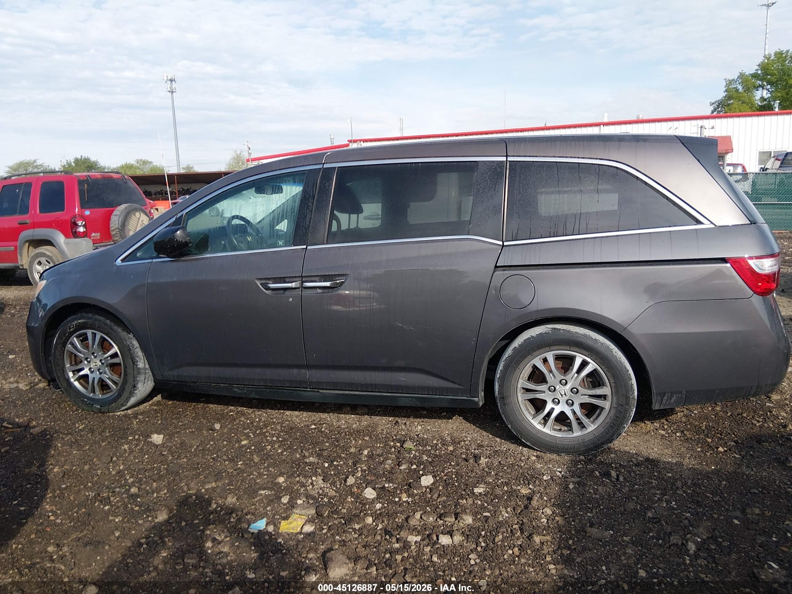 2011 Honda Odyssey Ex-l Gray vin: 5FNRL5H62BB073217