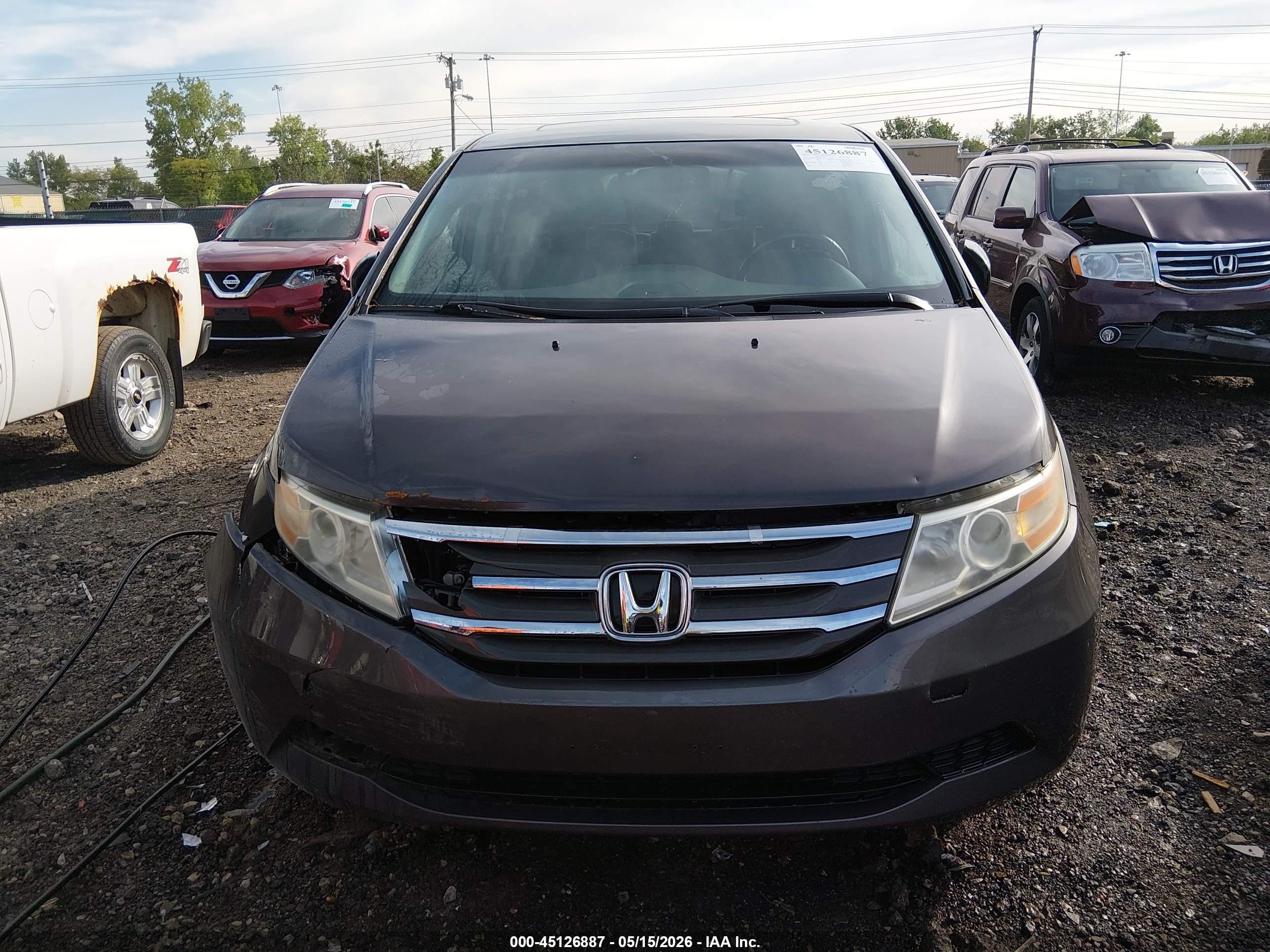 2011 Honda Odyssey Ex-l Gray vin: 5FNRL5H62BB073217