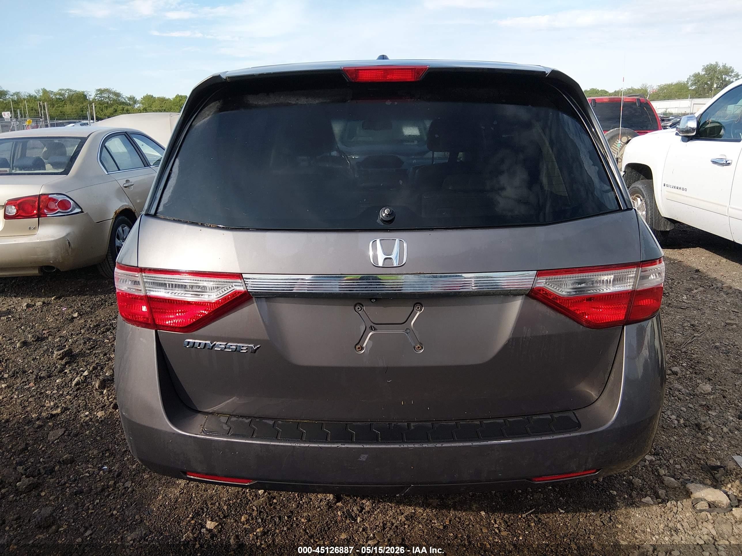 2011 Honda Odyssey Ex-l Gray vin: 5FNRL5H62BB073217