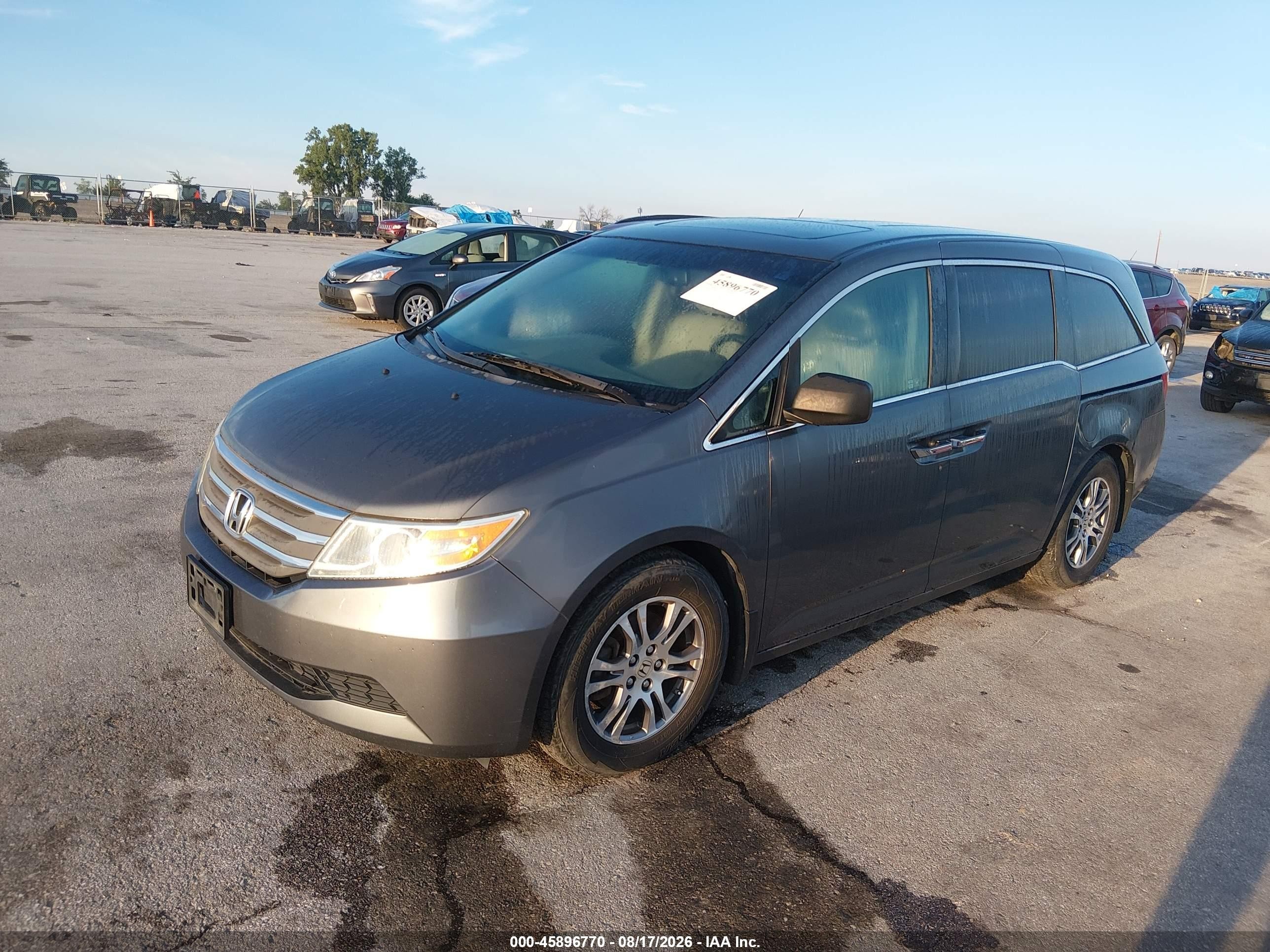 2011 Honda Odyssey Ex-l Beige vin: 5FNRL5H62BB073881