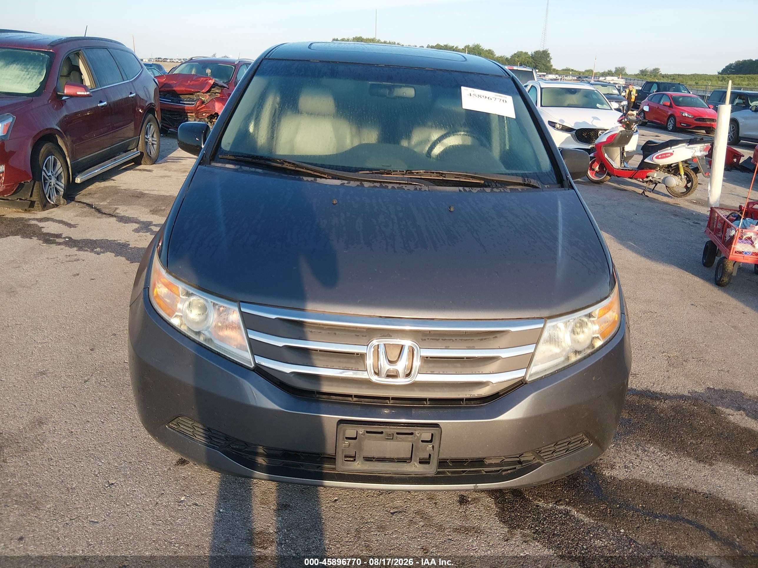2011 Honda Odyssey Ex-l Beige vin: 5FNRL5H62BB073881