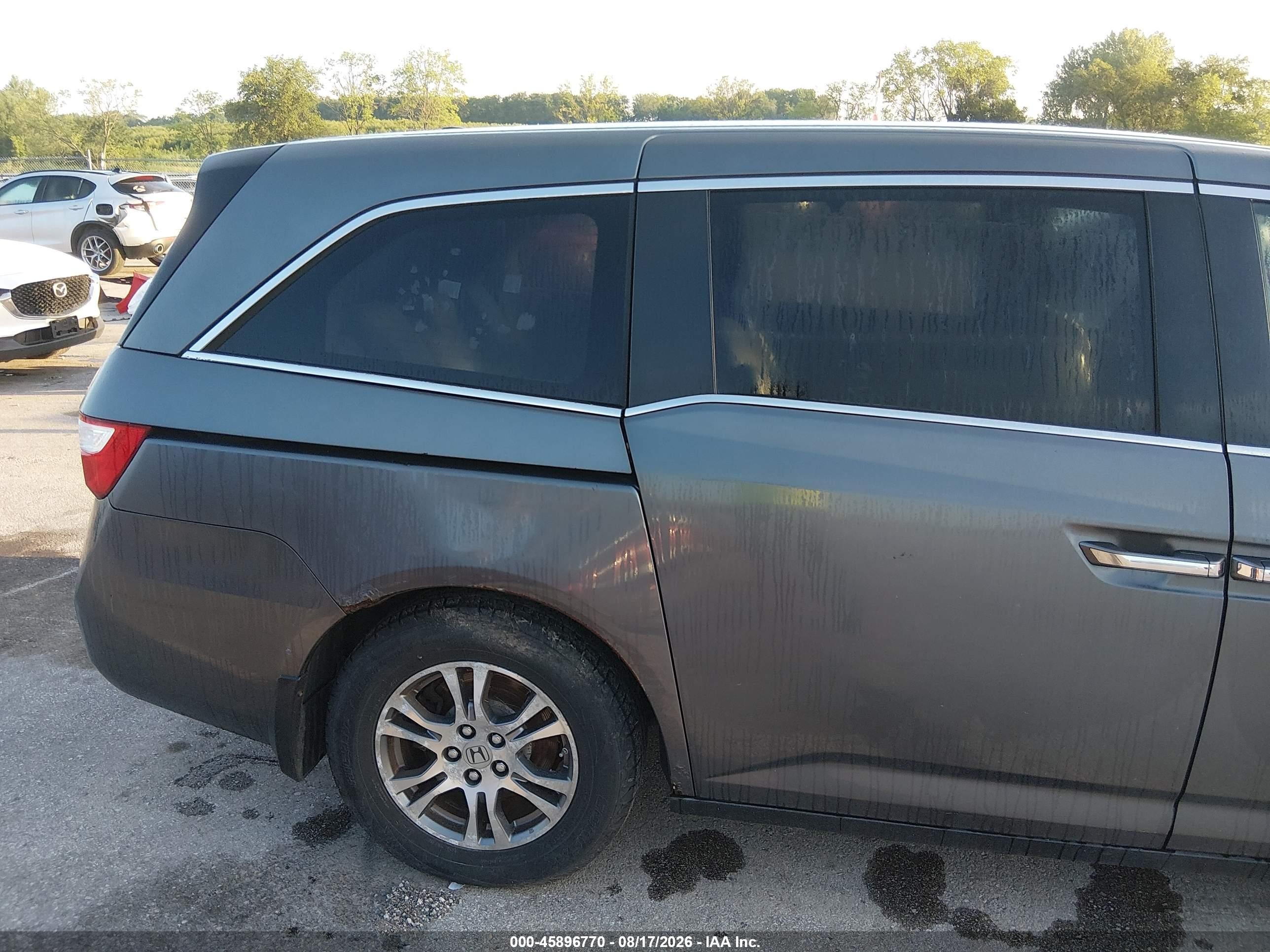 2011 Honda Odyssey Ex-l Beige vin: 5FNRL5H62BB073881