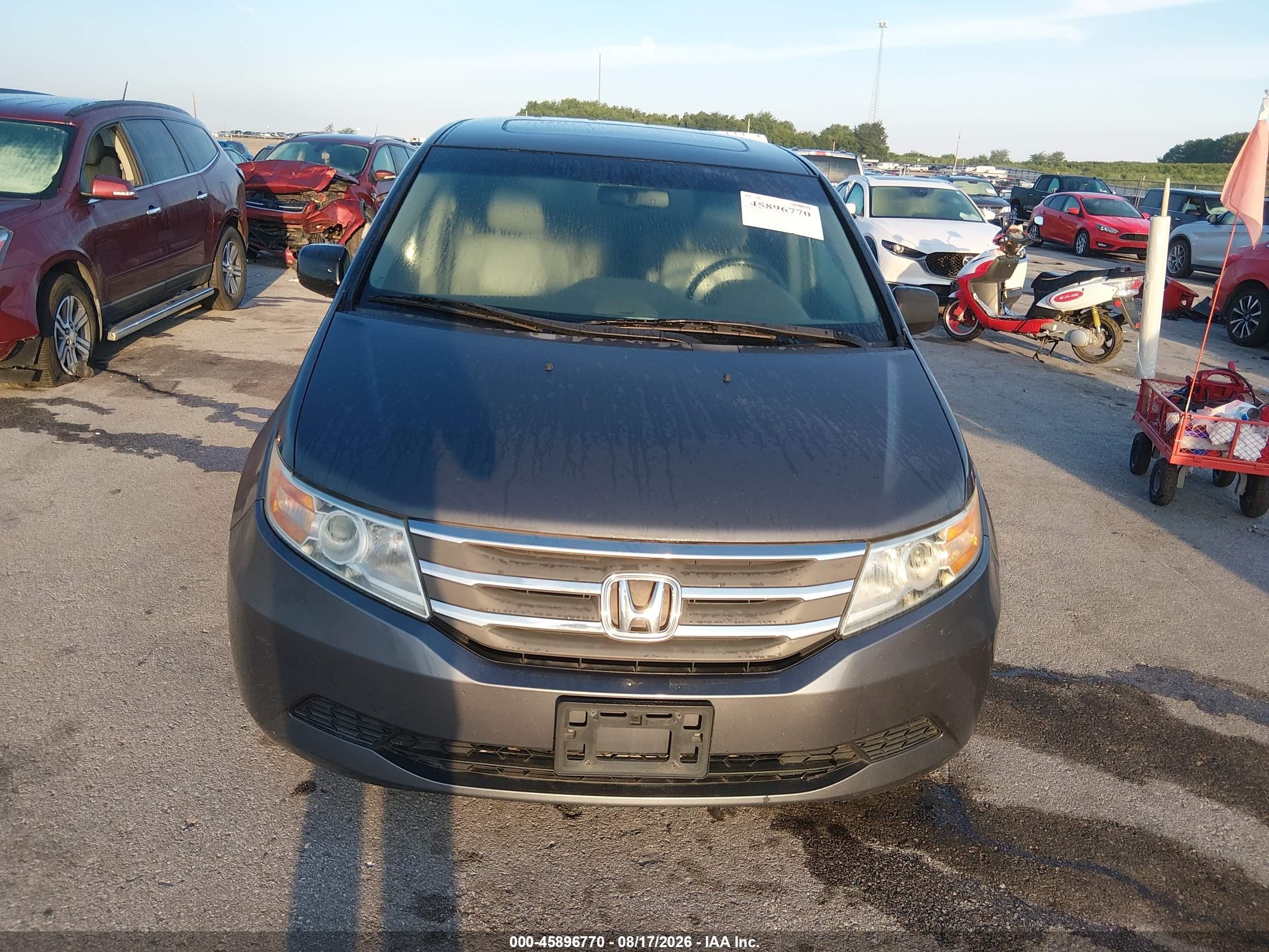 2011 Honda Odyssey Ex-l Beige vin: 5FNRL5H62BB073881