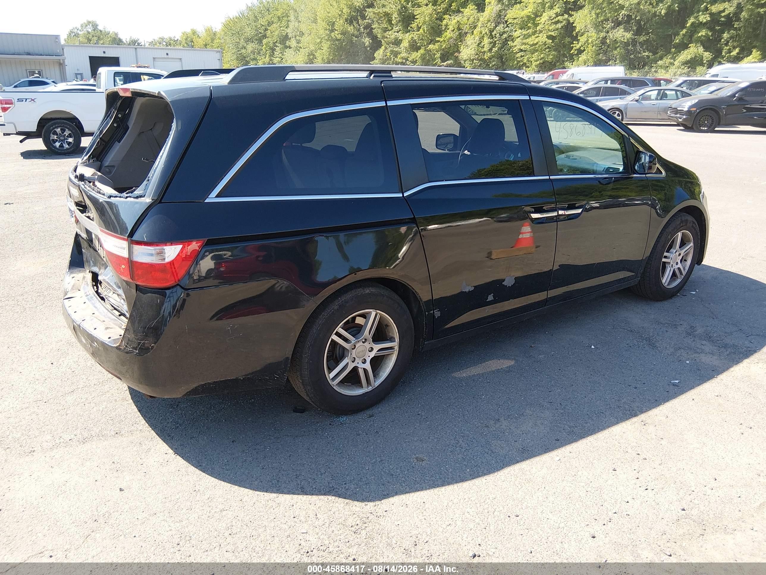 2011 Honda Odyssey Ex-l Черный vin: 5FNRL5H62BB101050