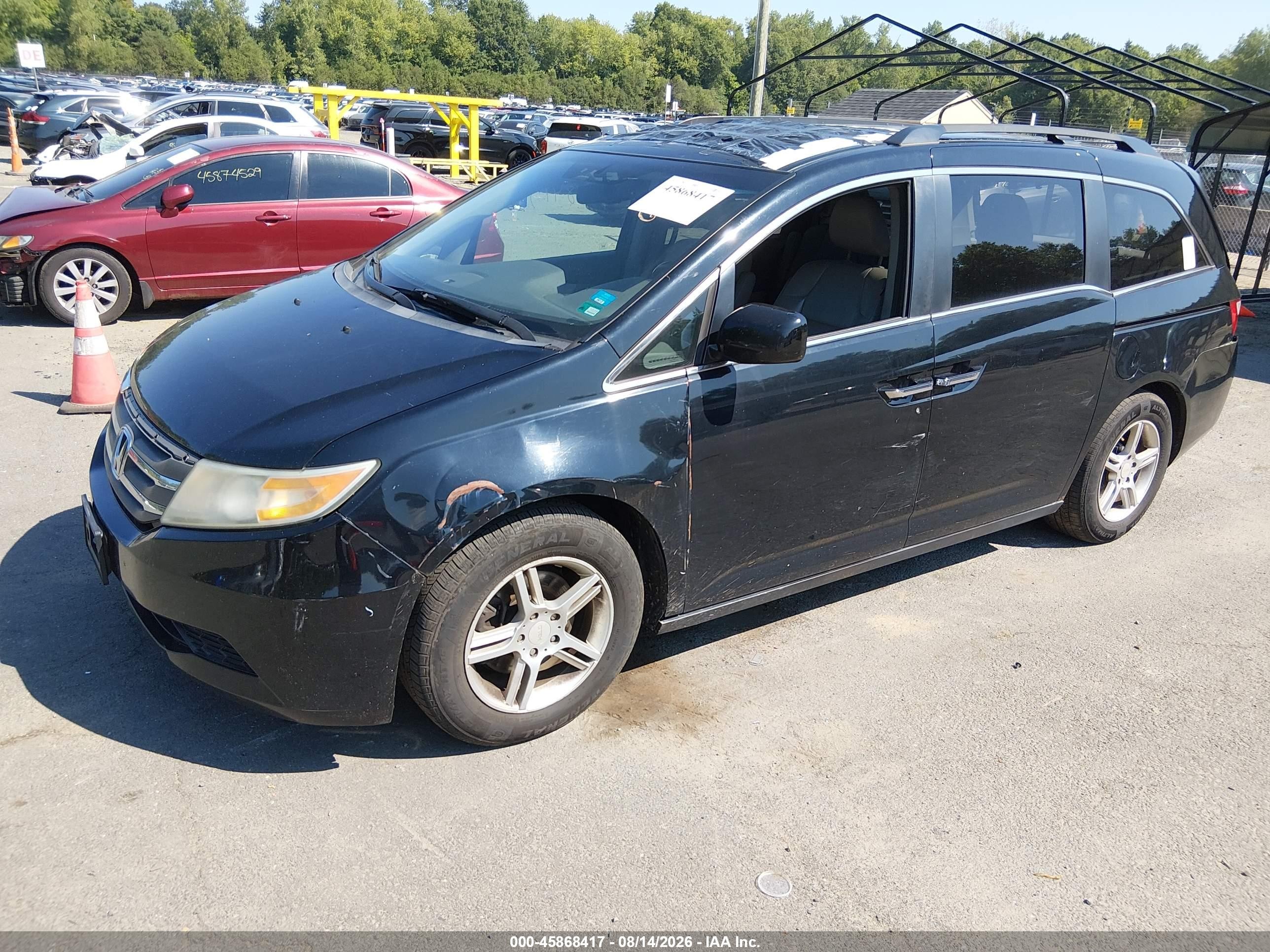 2011 Honda Odyssey Ex-l Черный vin: 5FNRL5H62BB101050