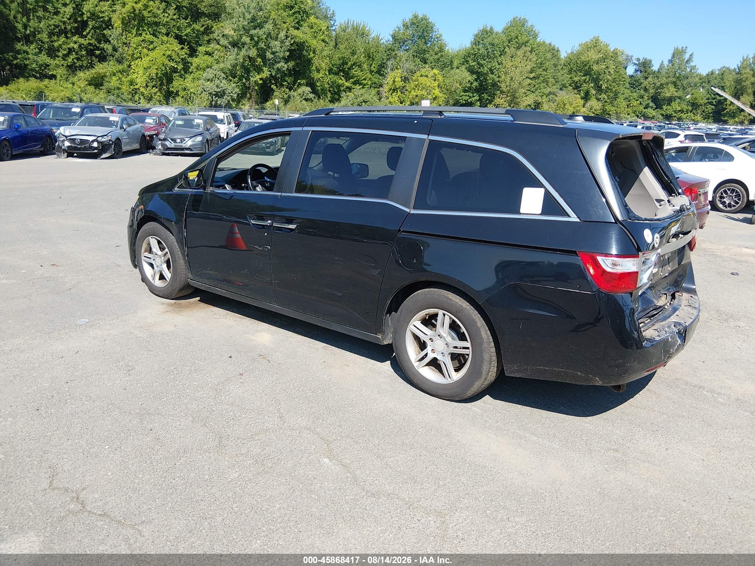 2011 Honda Odyssey Ex-l Черный vin: 5FNRL5H62BB101050