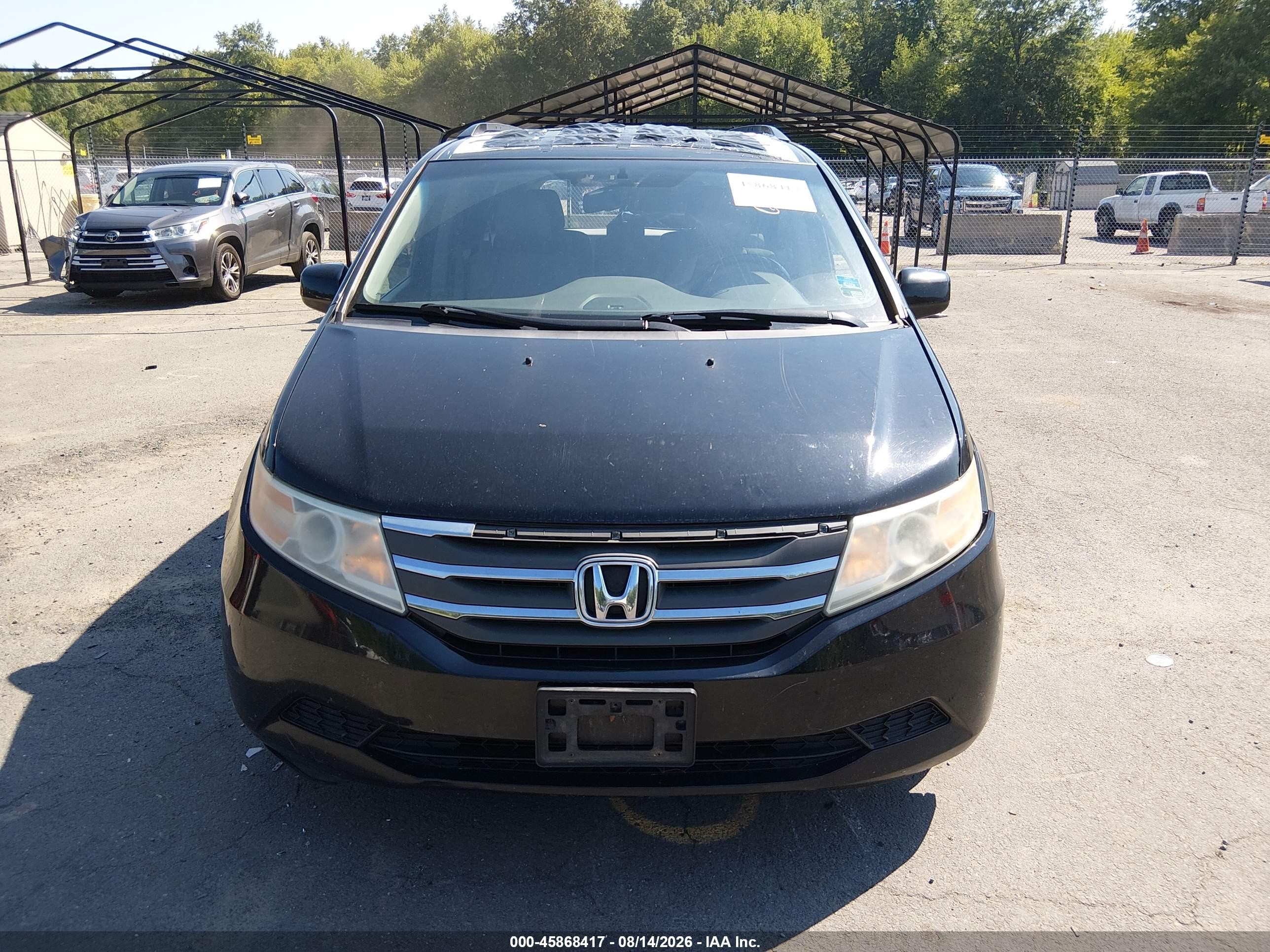 2011 Honda Odyssey Ex-l Черный vin: 5FNRL5H62BB101050