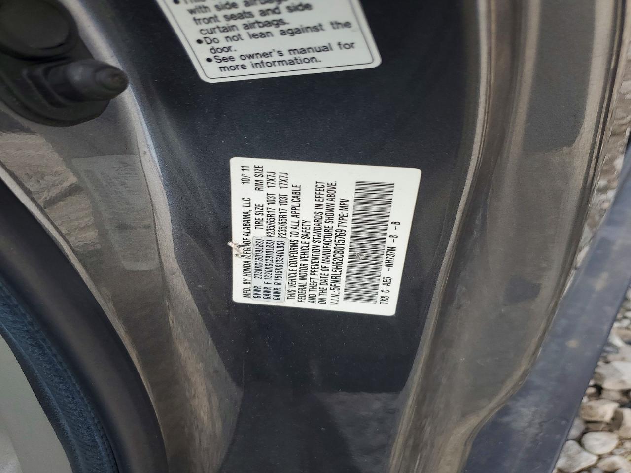 2012 Honda Odyssey Exl Gray vin: 5FNRL5H62CB015769