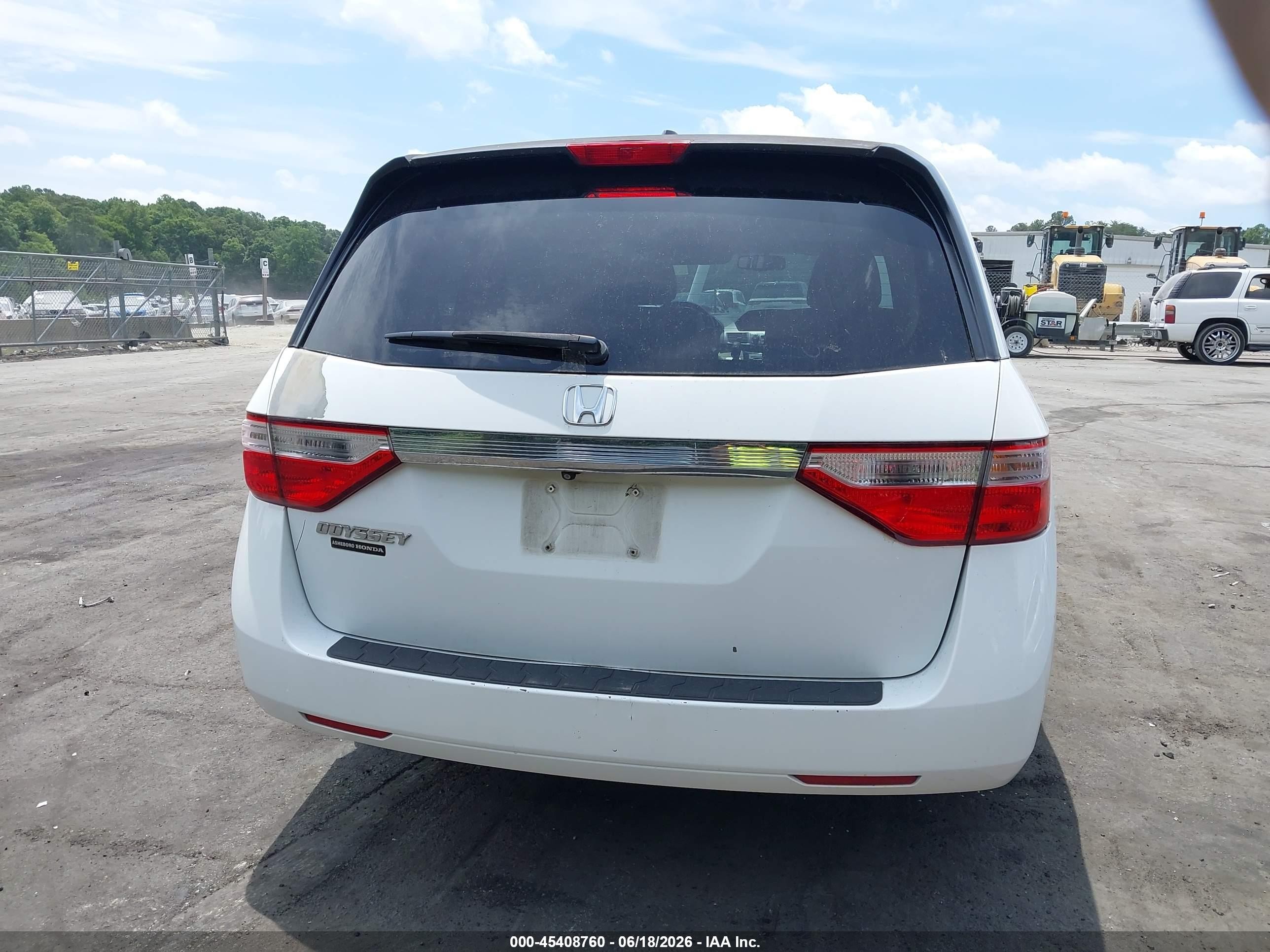 2012 Honda Odyssey Ex-l White vin: 5FNRL5H62CB028604