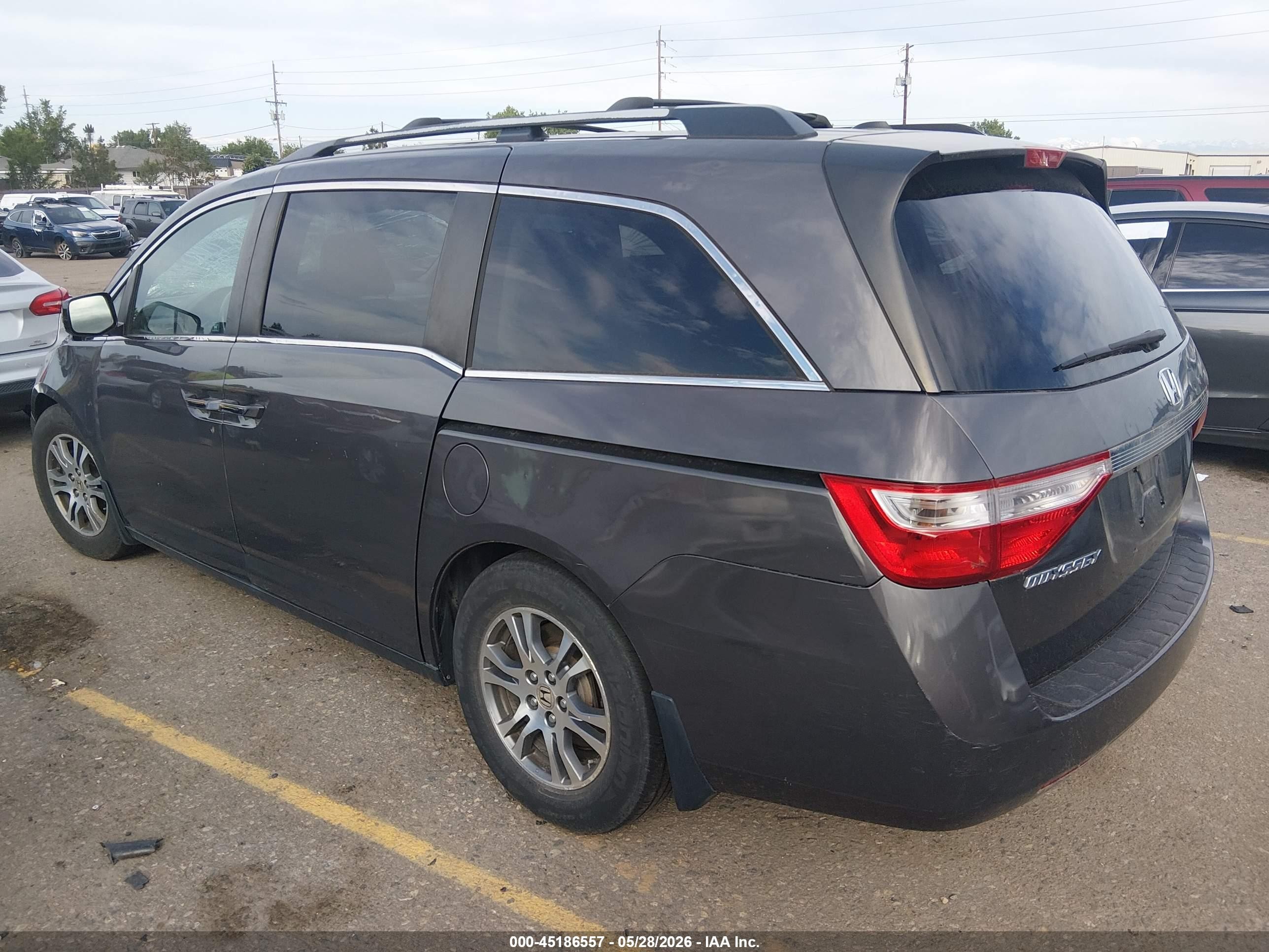 2012 Honda Odyssey Ex-l Gray vin: 5FNRL5H62CB044995