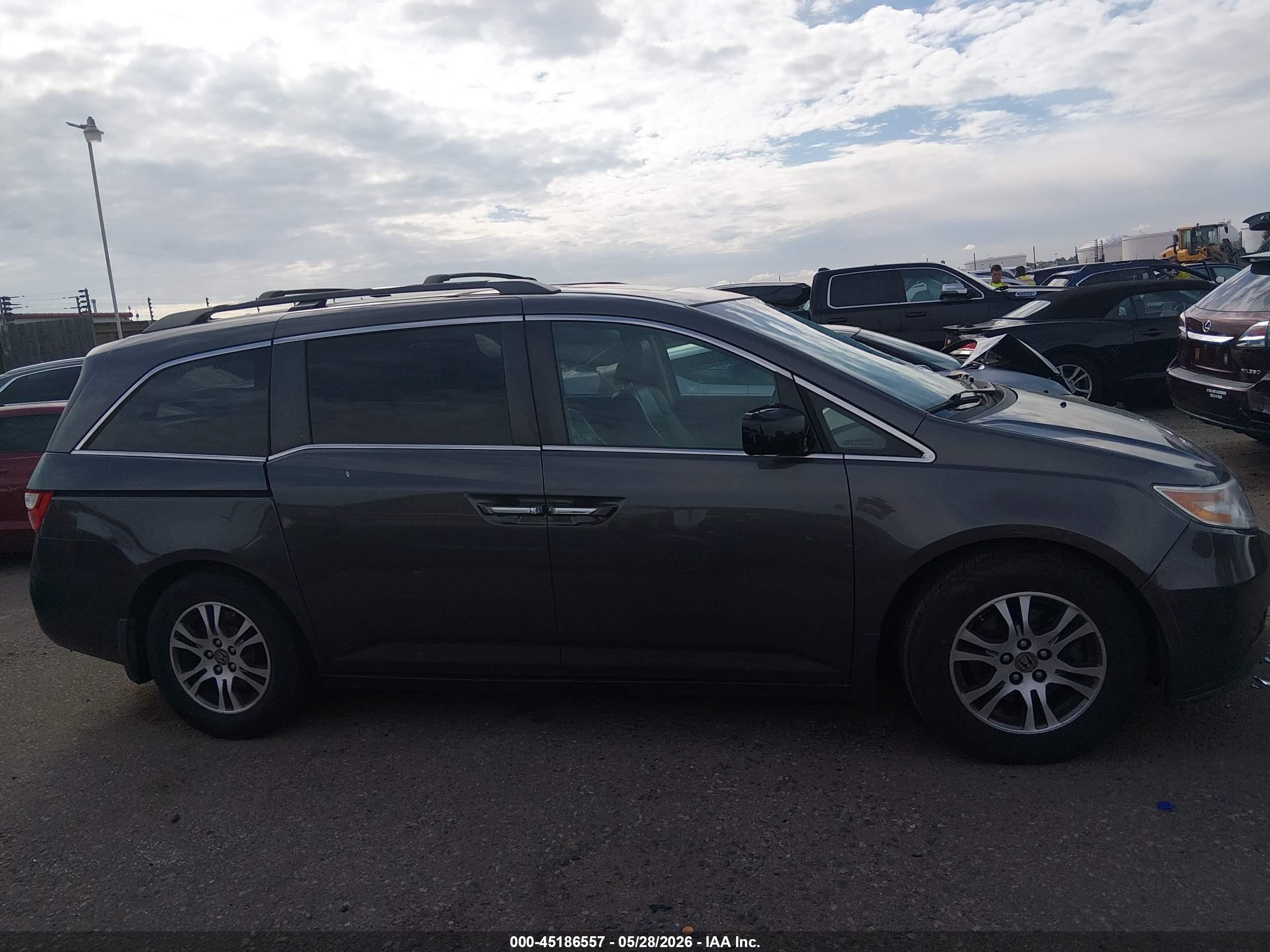 2012 Honda Odyssey Ex-l Gray vin: 5FNRL5H62CB044995