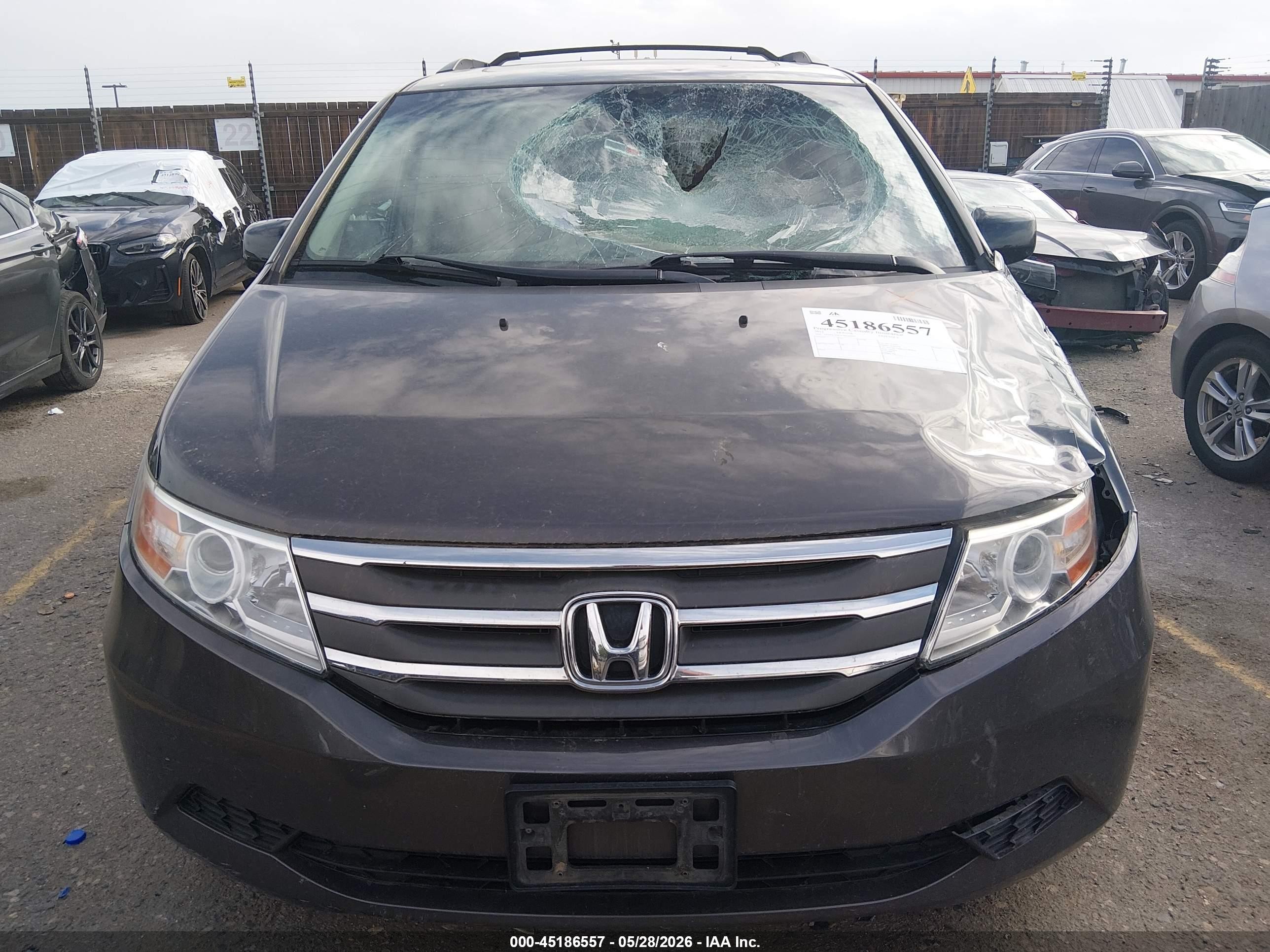 2012 Honda Odyssey Ex-l Gray vin: 5FNRL5H62CB044995