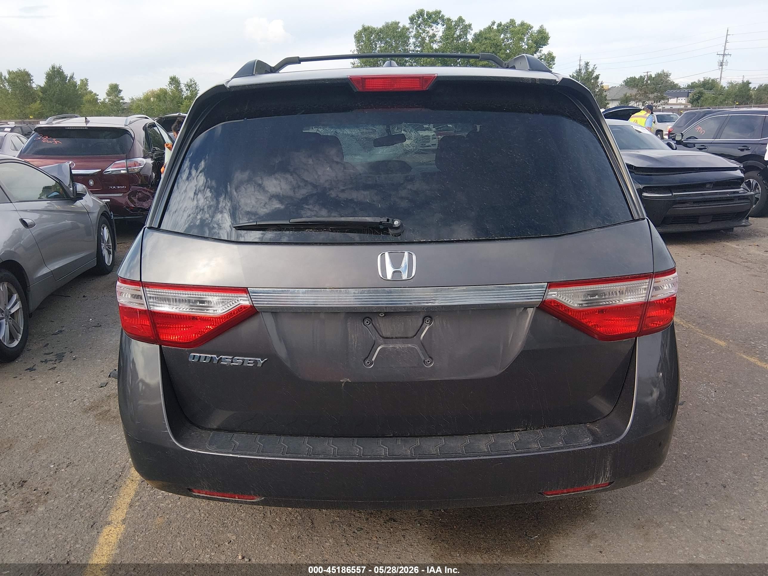 2012 Honda Odyssey Ex-l Gray vin: 5FNRL5H62CB044995
