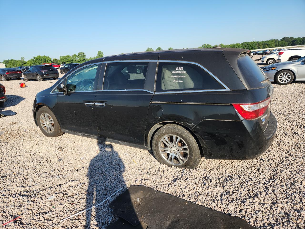 2012 Honda Odyssey Exl Black vin: 5FNRL5H62CB052868