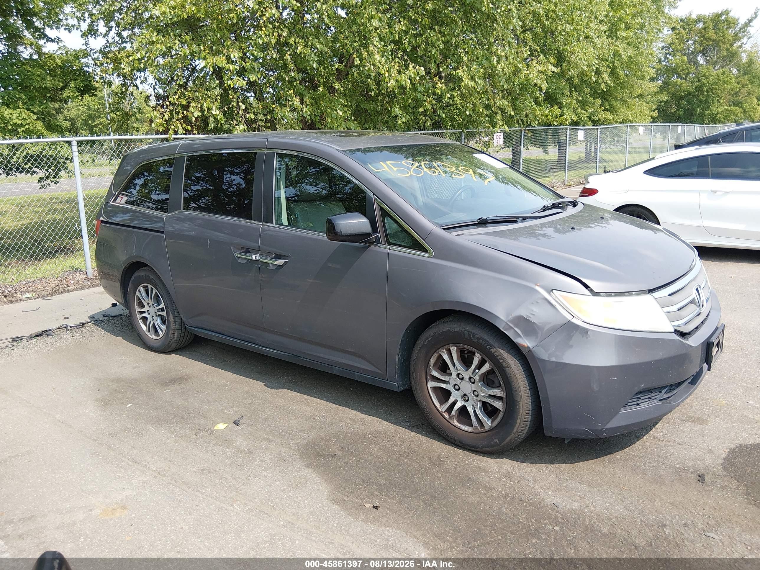 2012 Honda Odyssey Ex-l Gray vin: 5FNRL5H62CB055222