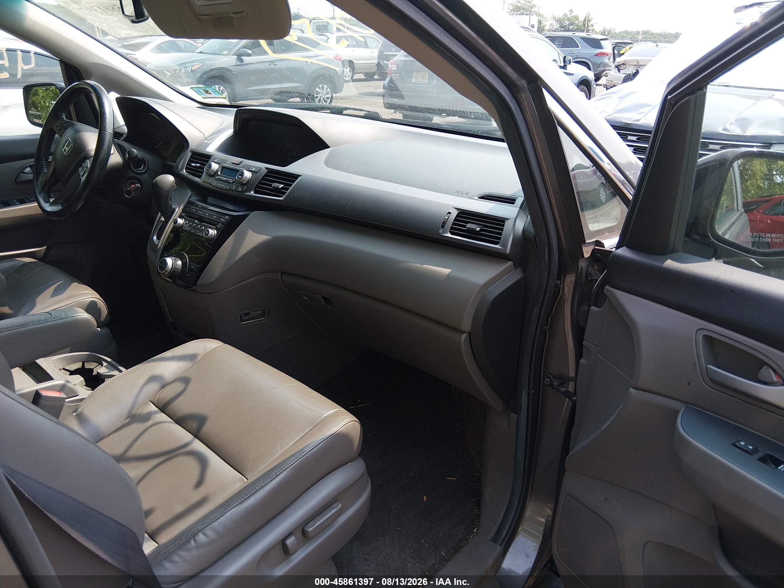 2012 Honda Odyssey Ex-l Gray vin: 5FNRL5H62CB055222