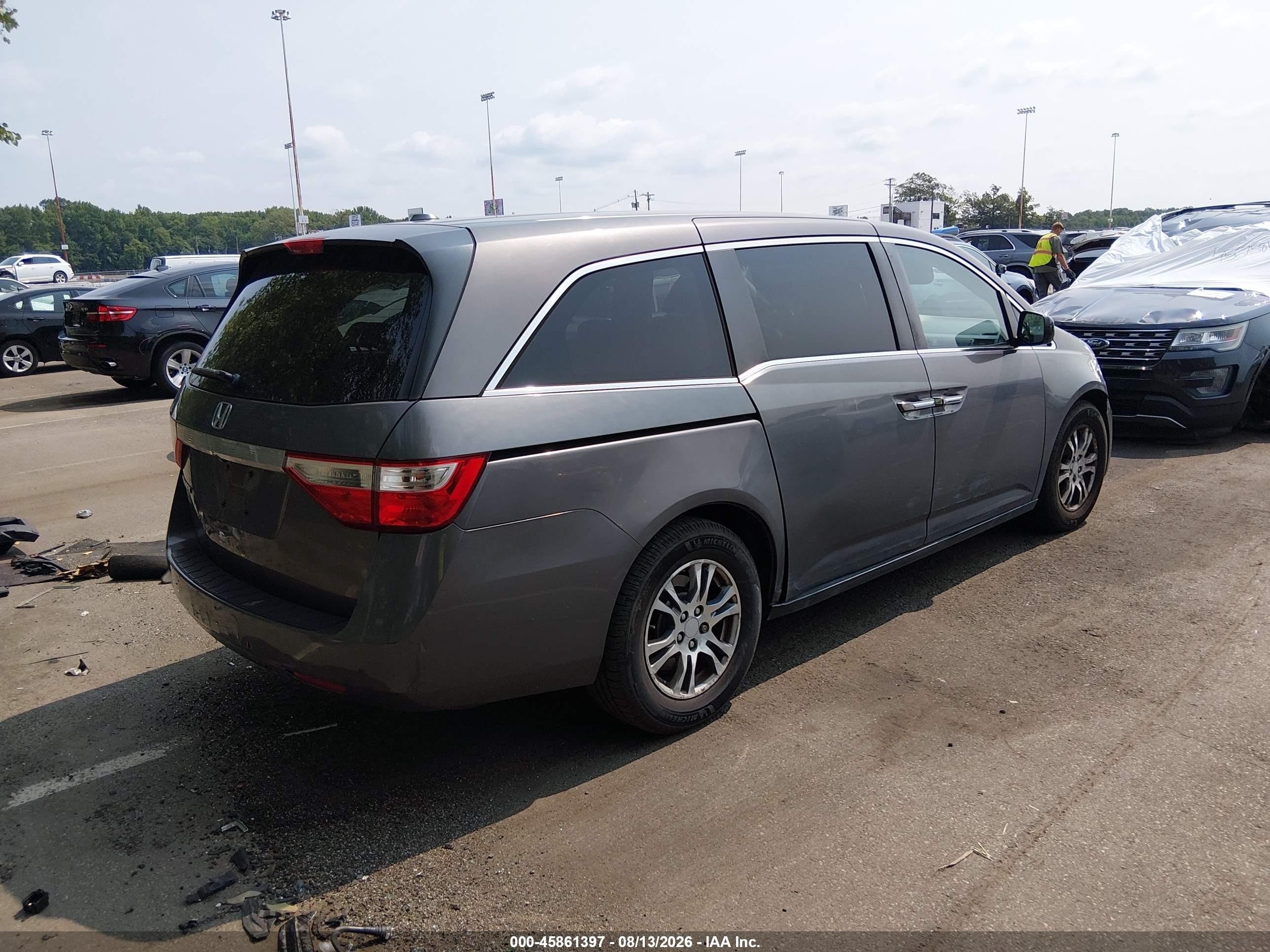 2012 Honda Odyssey Ex-l Gray vin: 5FNRL5H62CB055222
