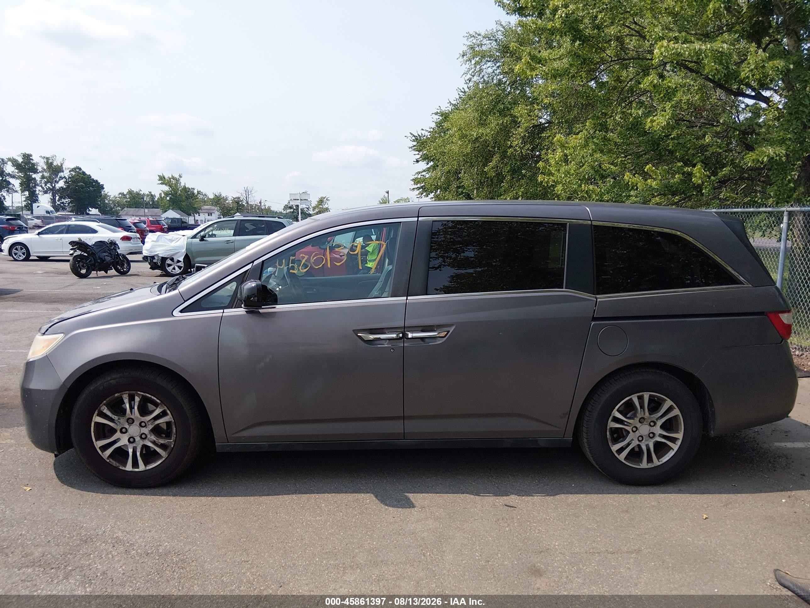 2012 Honda Odyssey Ex-l Gray vin: 5FNRL5H62CB055222