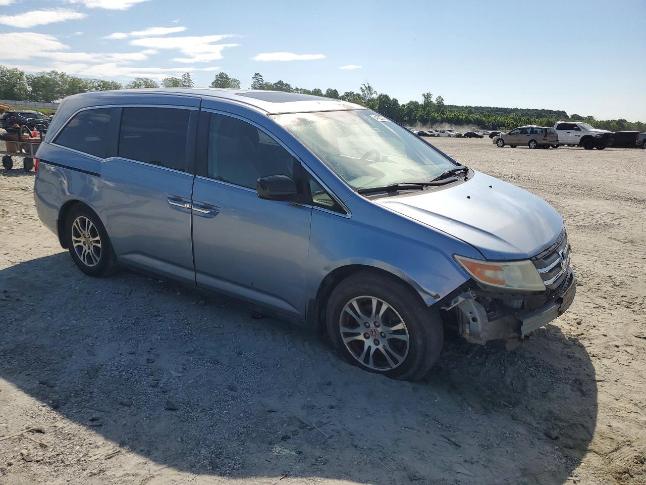 2012 Honda Odyssey Exl Blue vin: 5FNRL5H62CB075485