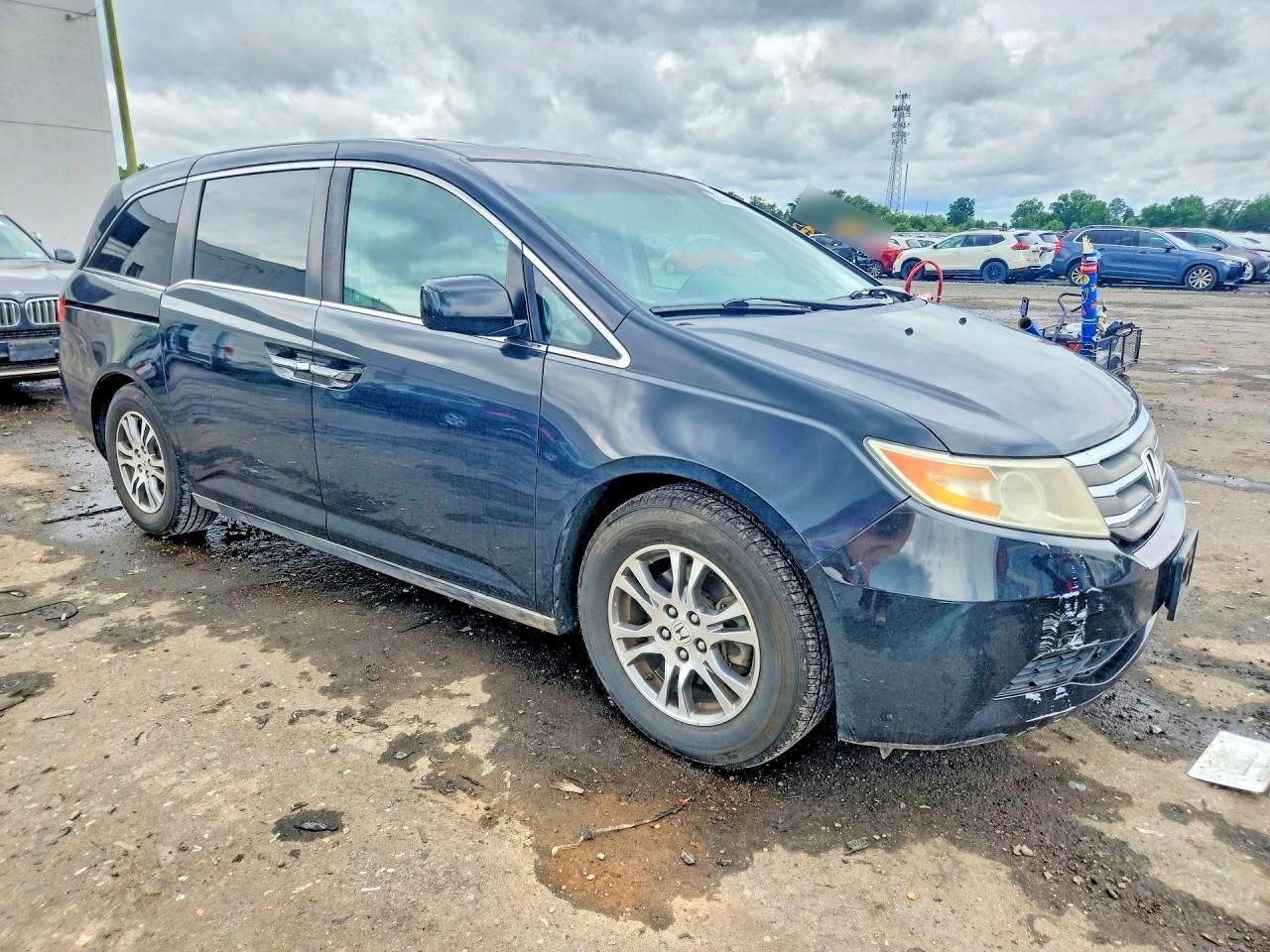 2012 Honda Odyssey Exl Black vin: 5FNRL5H62CB078144