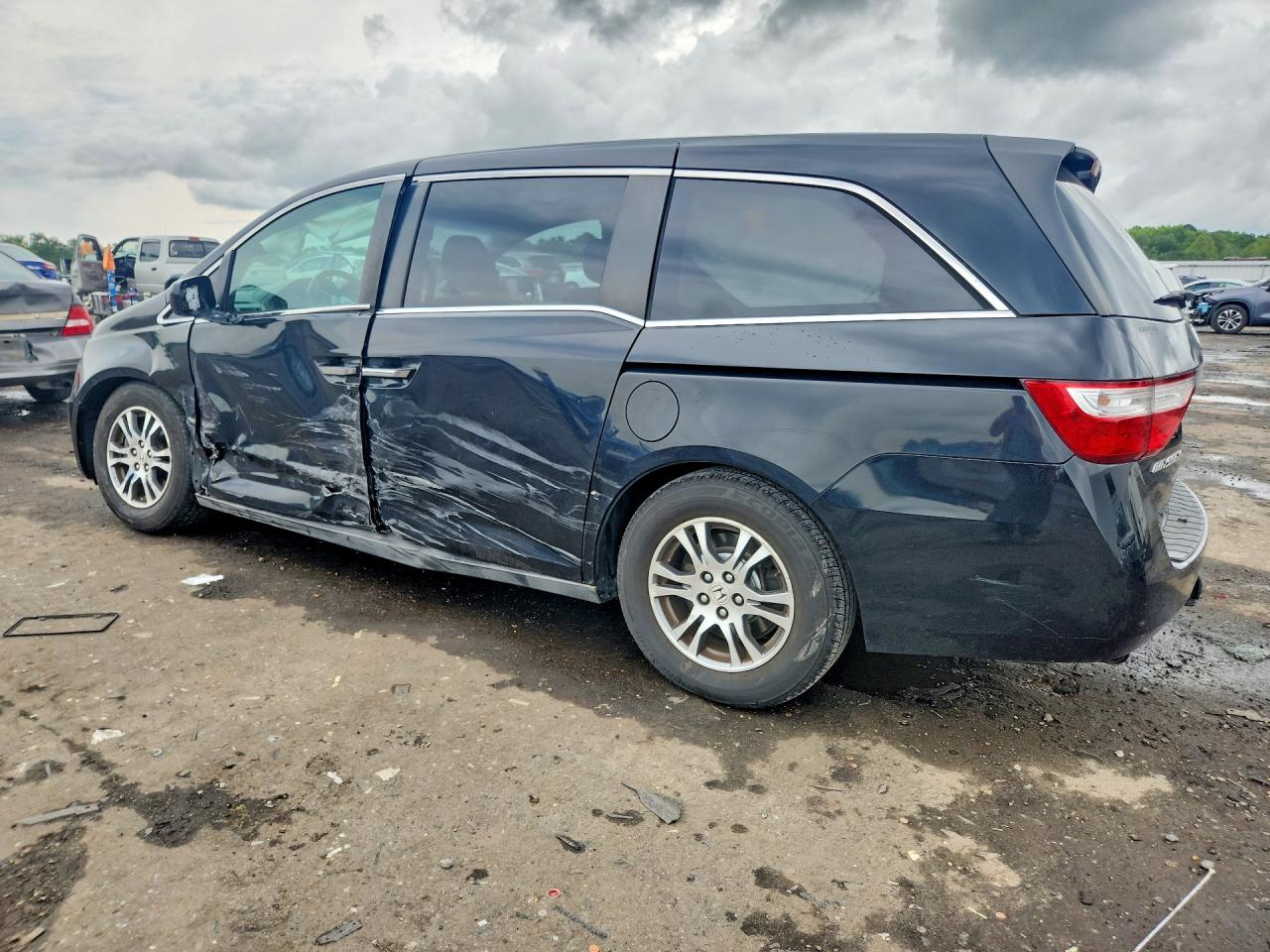 2012 Honda Odyssey Exl Black vin: 5FNRL5H62CB078144