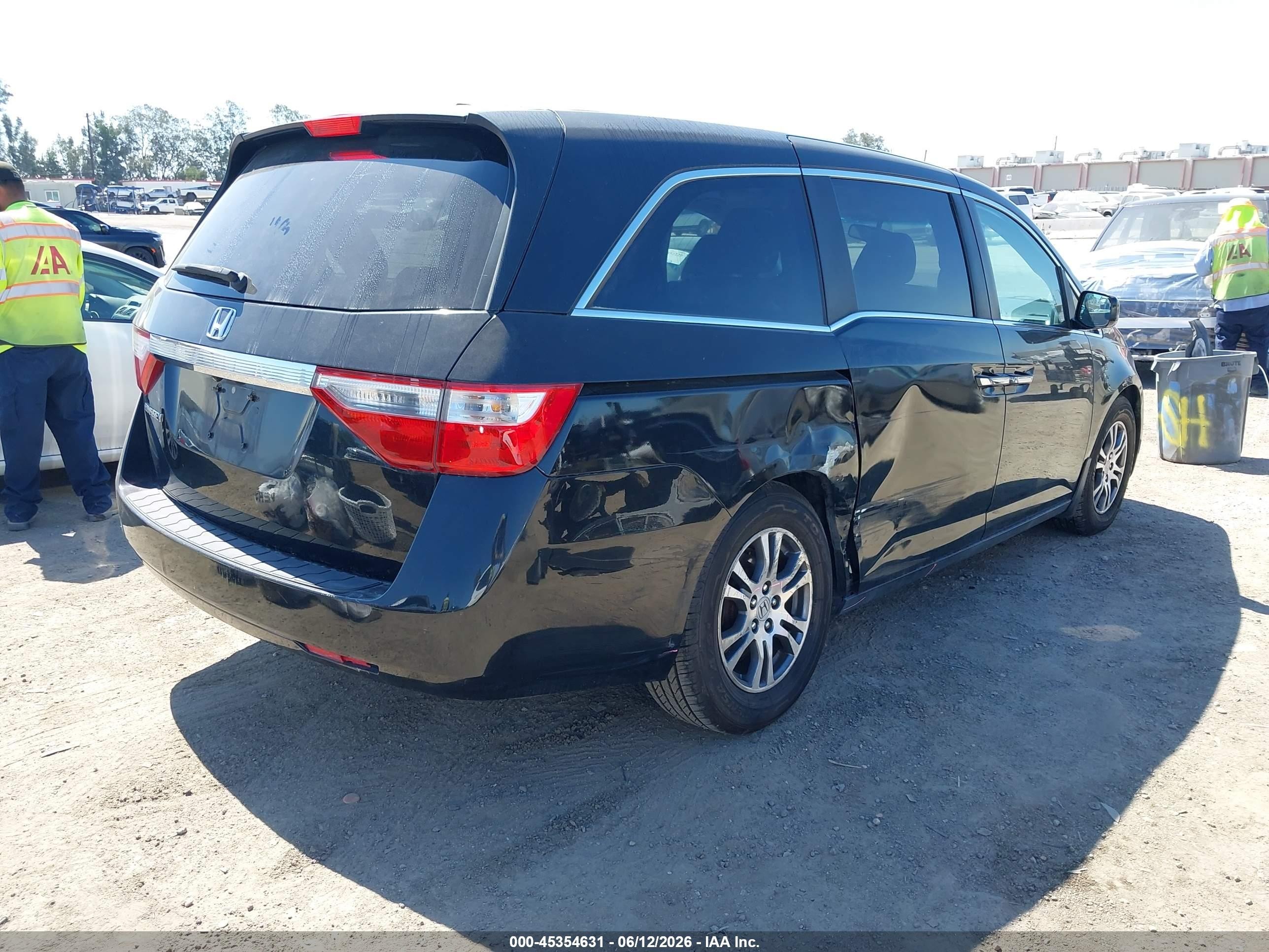 2012 Honda Odyssey Ex-l Black vin: 5FNRL5H62CB085594