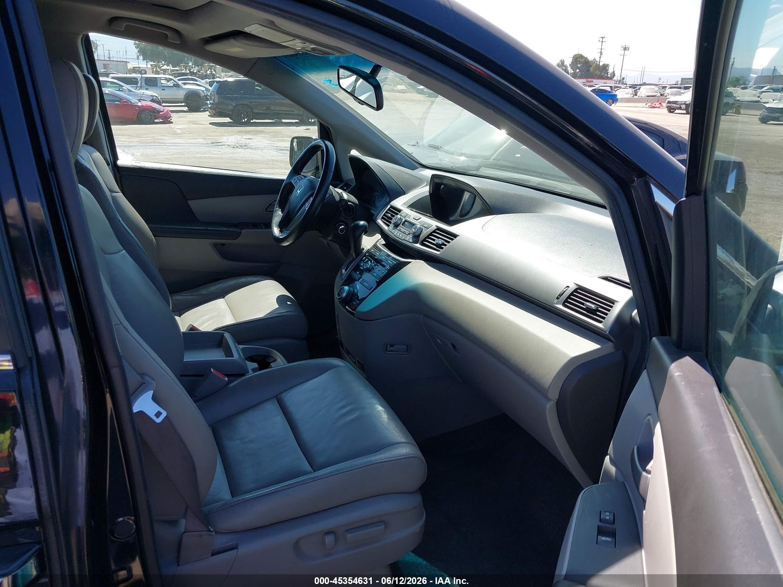 2012 Honda Odyssey Ex-l Black vin: 5FNRL5H62CB085594