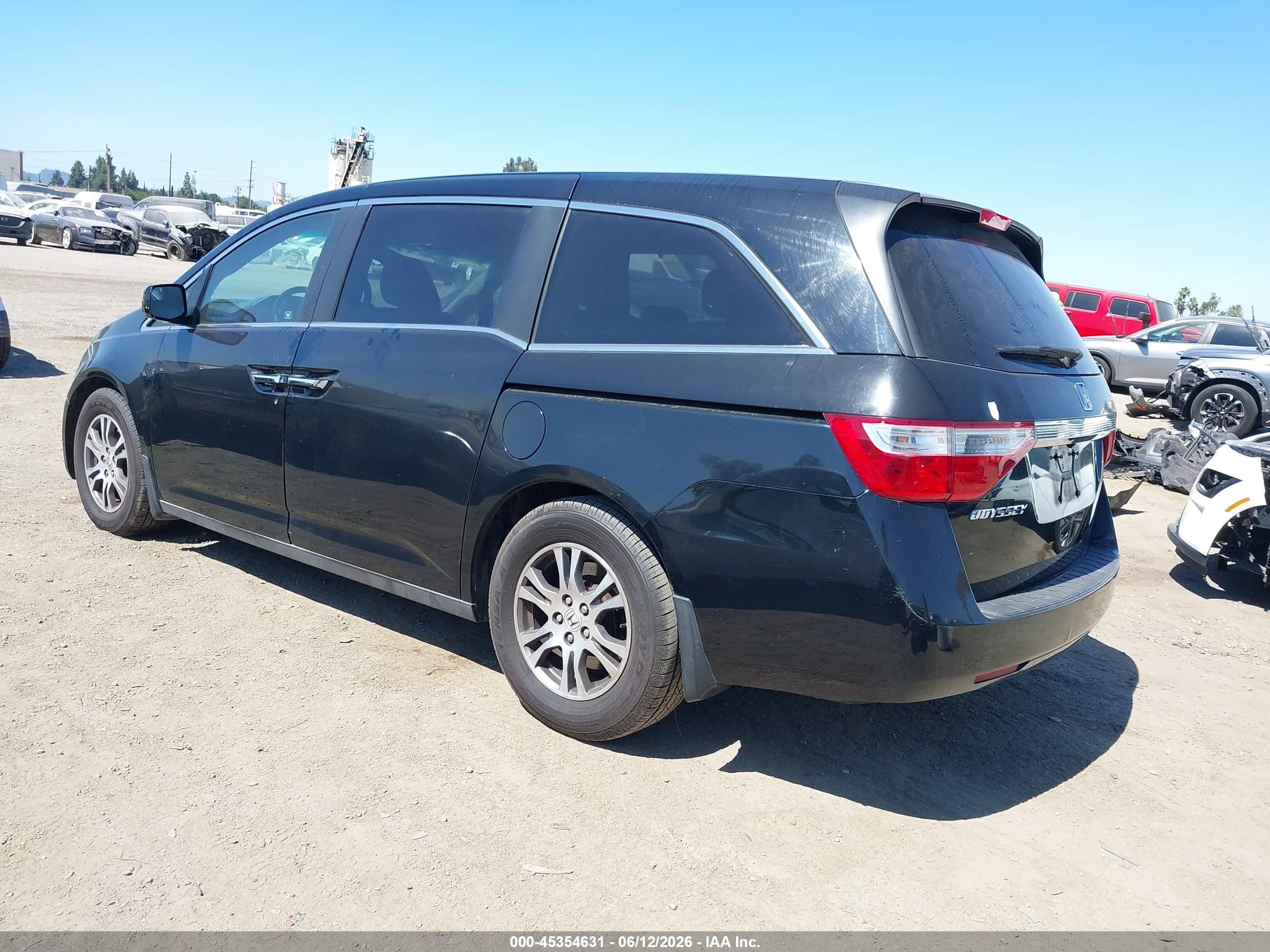 2012 Honda Odyssey Ex-l Black vin: 5FNRL5H62CB085594