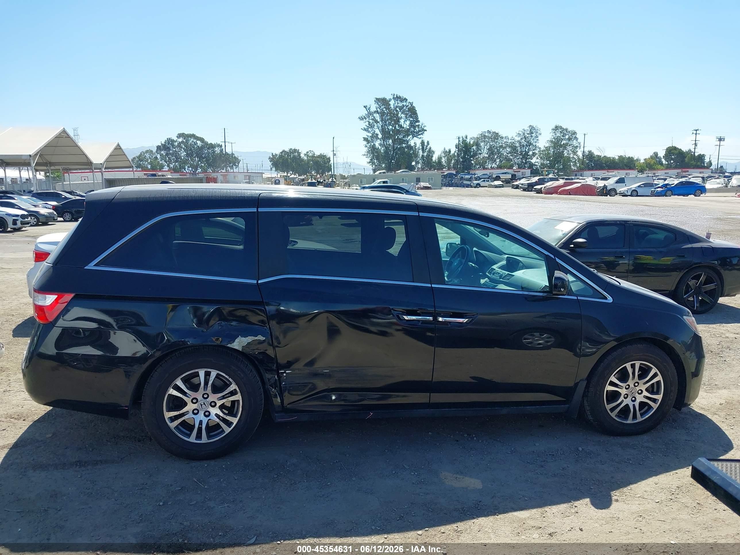 2012 Honda Odyssey Ex-l Black vin: 5FNRL5H62CB085594
