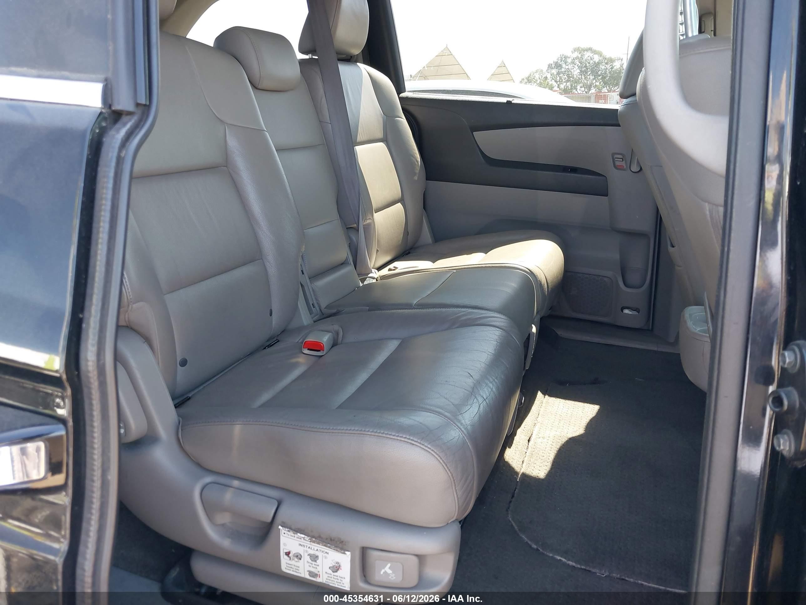 2012 Honda Odyssey Ex-l Black vin: 5FNRL5H62CB085594