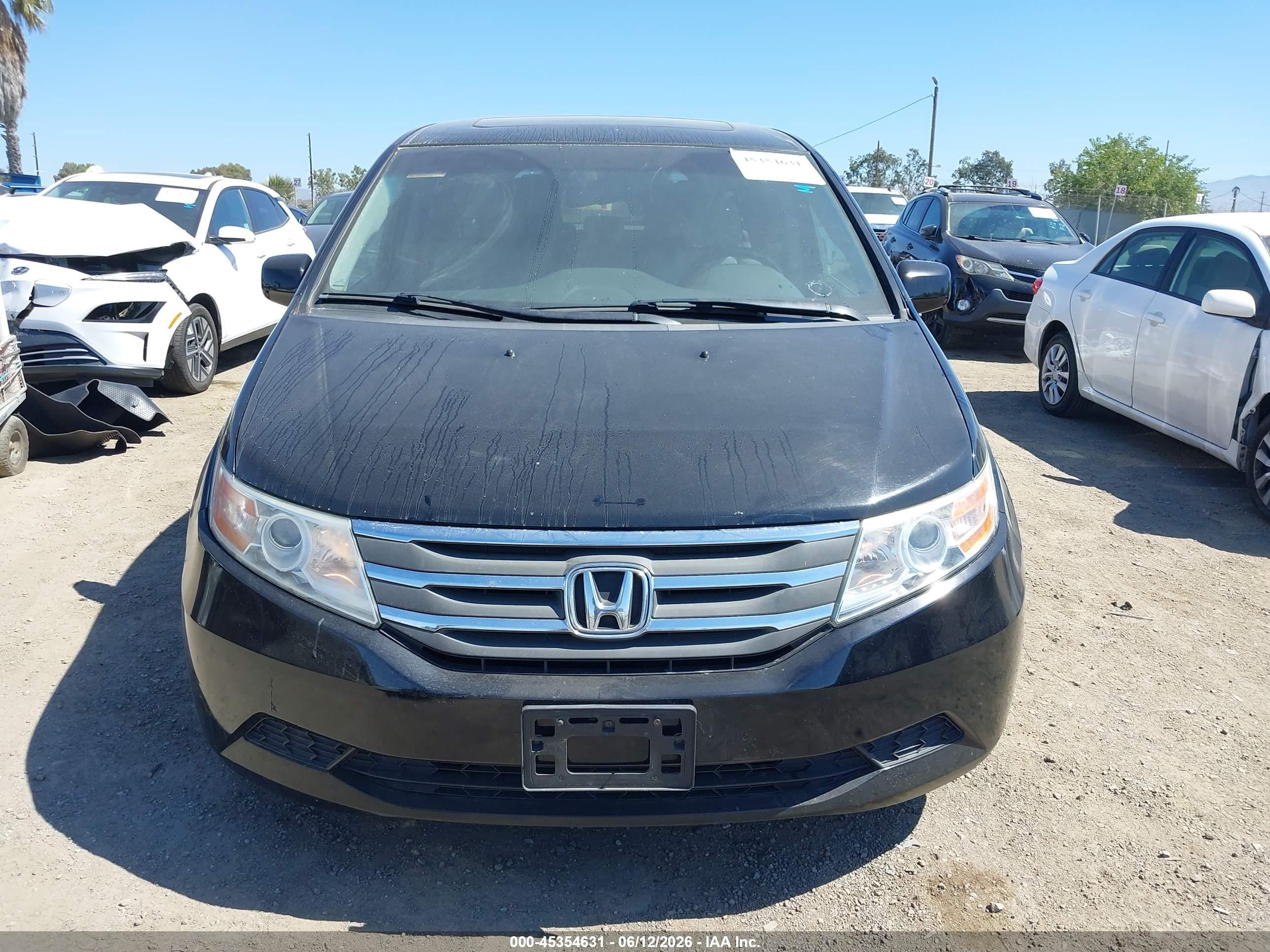 2012 Honda Odyssey Ex-l Black vin: 5FNRL5H62CB085594