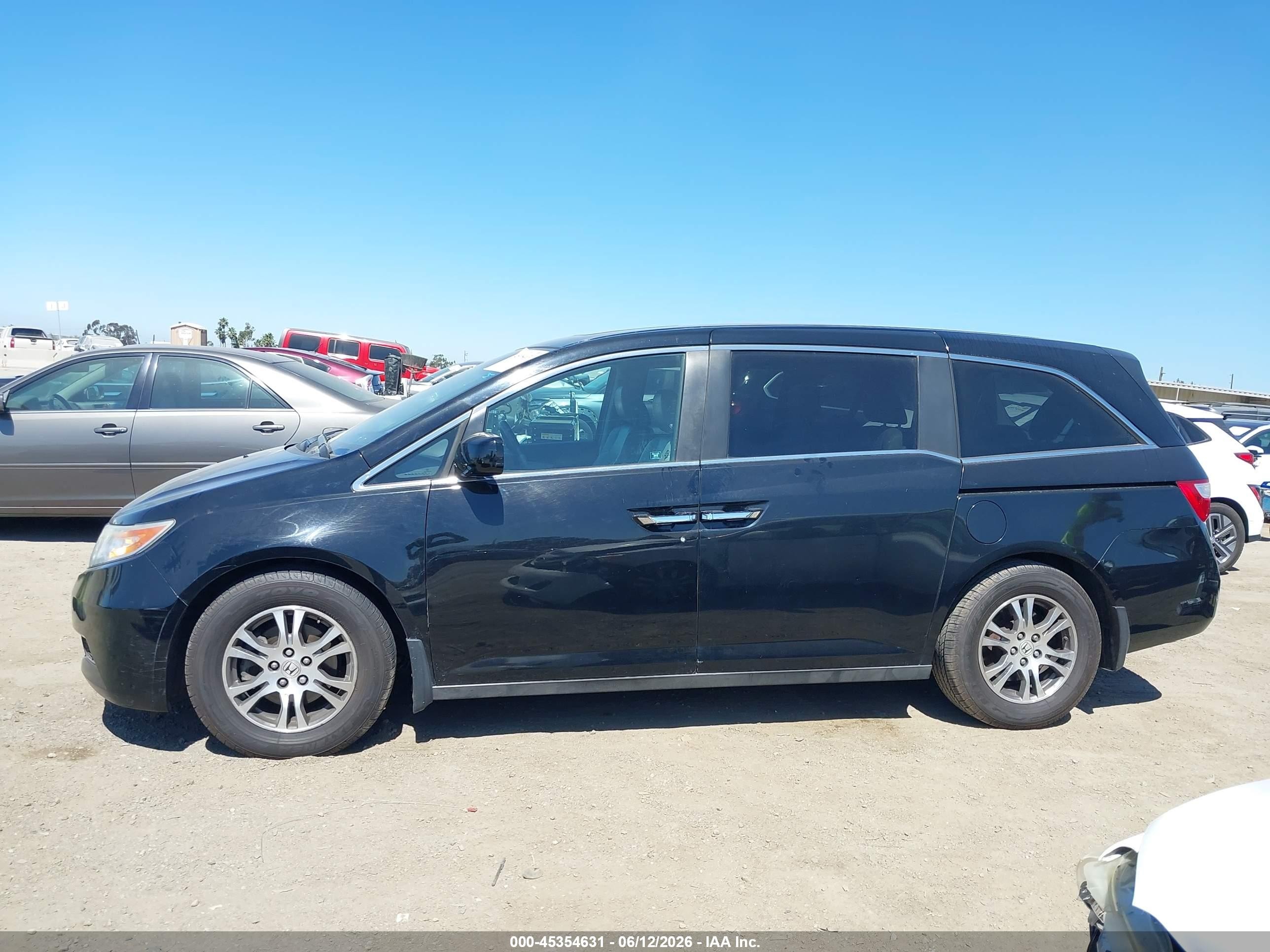 2012 Honda Odyssey Ex-l Black vin: 5FNRL5H62CB085594